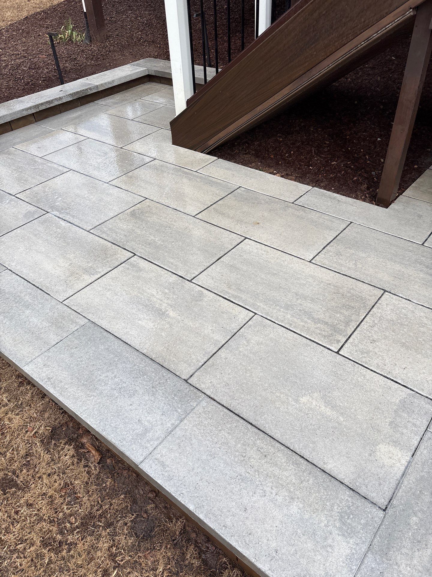 Wood and Concrete Deck using Wood and Concrete Sealant with PolySand by DuraSeal