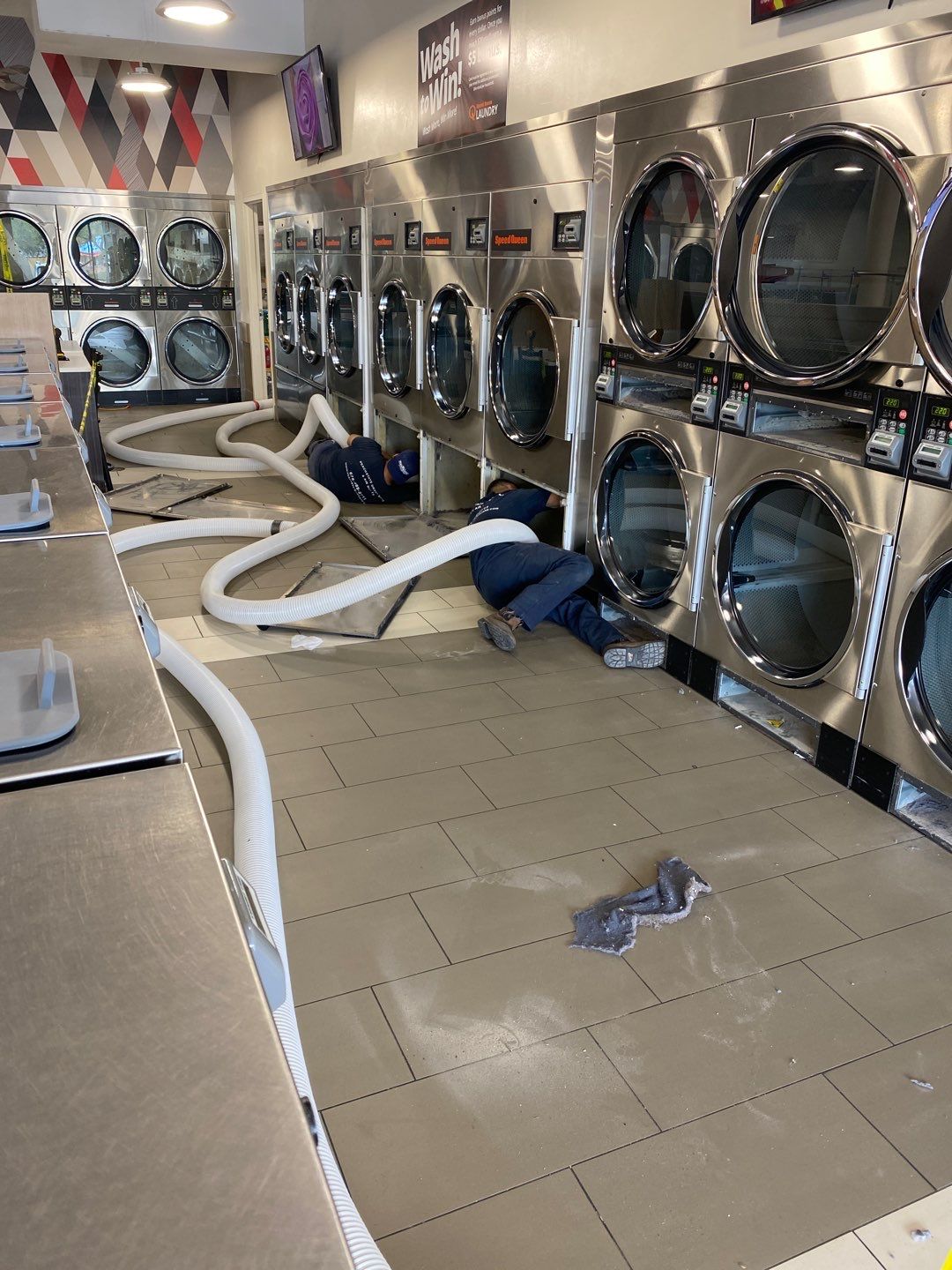 Laundromat Dryer Vent Cleaning Houston, Texas by Peach State Dryer Vents & Air Ducts