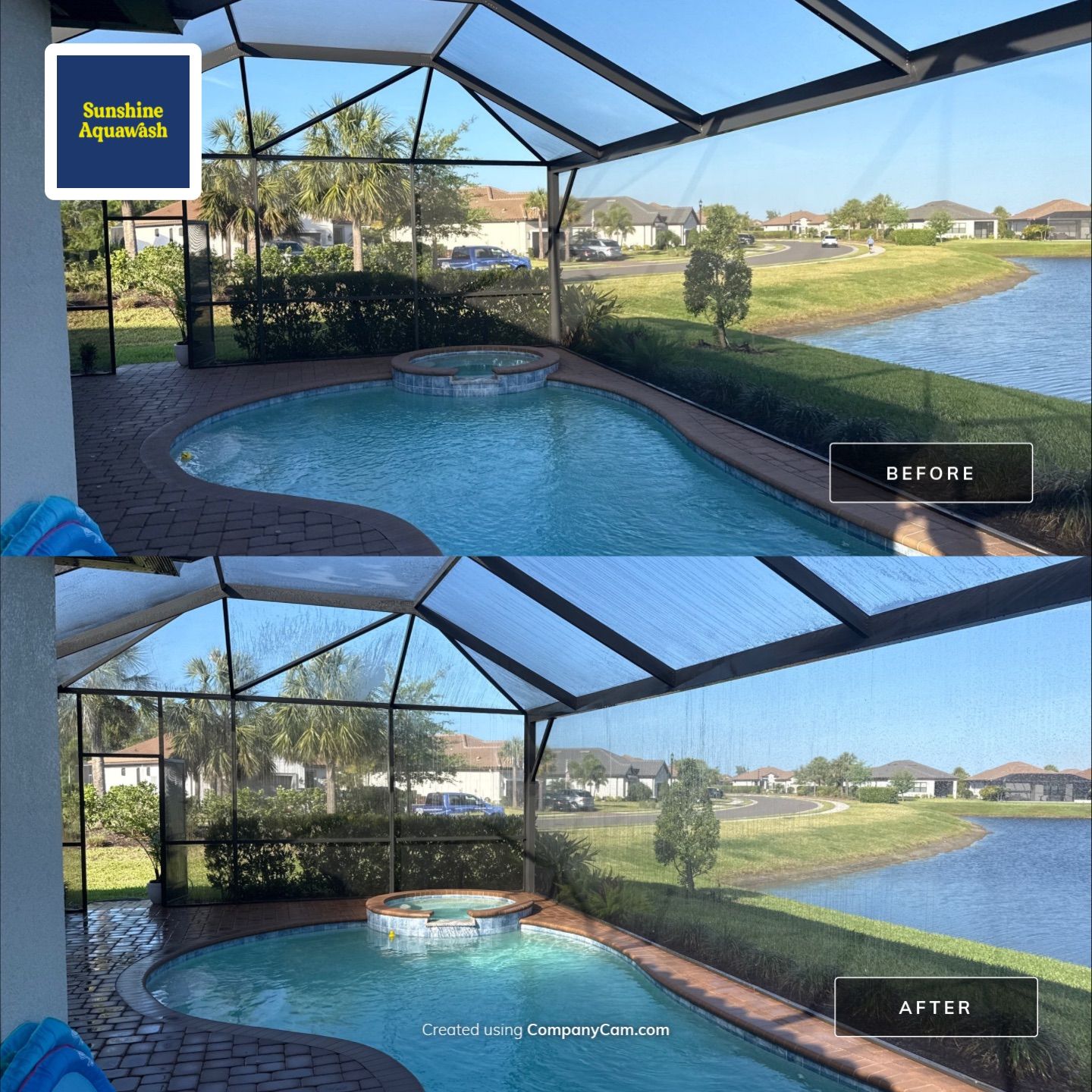 Barrel Tile Roof Cleaning in Artisan Lakes, Palmetto, FL | No Roof Walking on Roof by Sunshine AquaWash