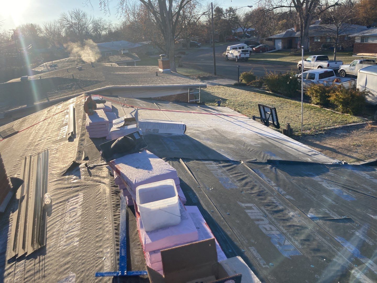 Meridian Single Level Residential Roofing Installation by ID Roofing LLC