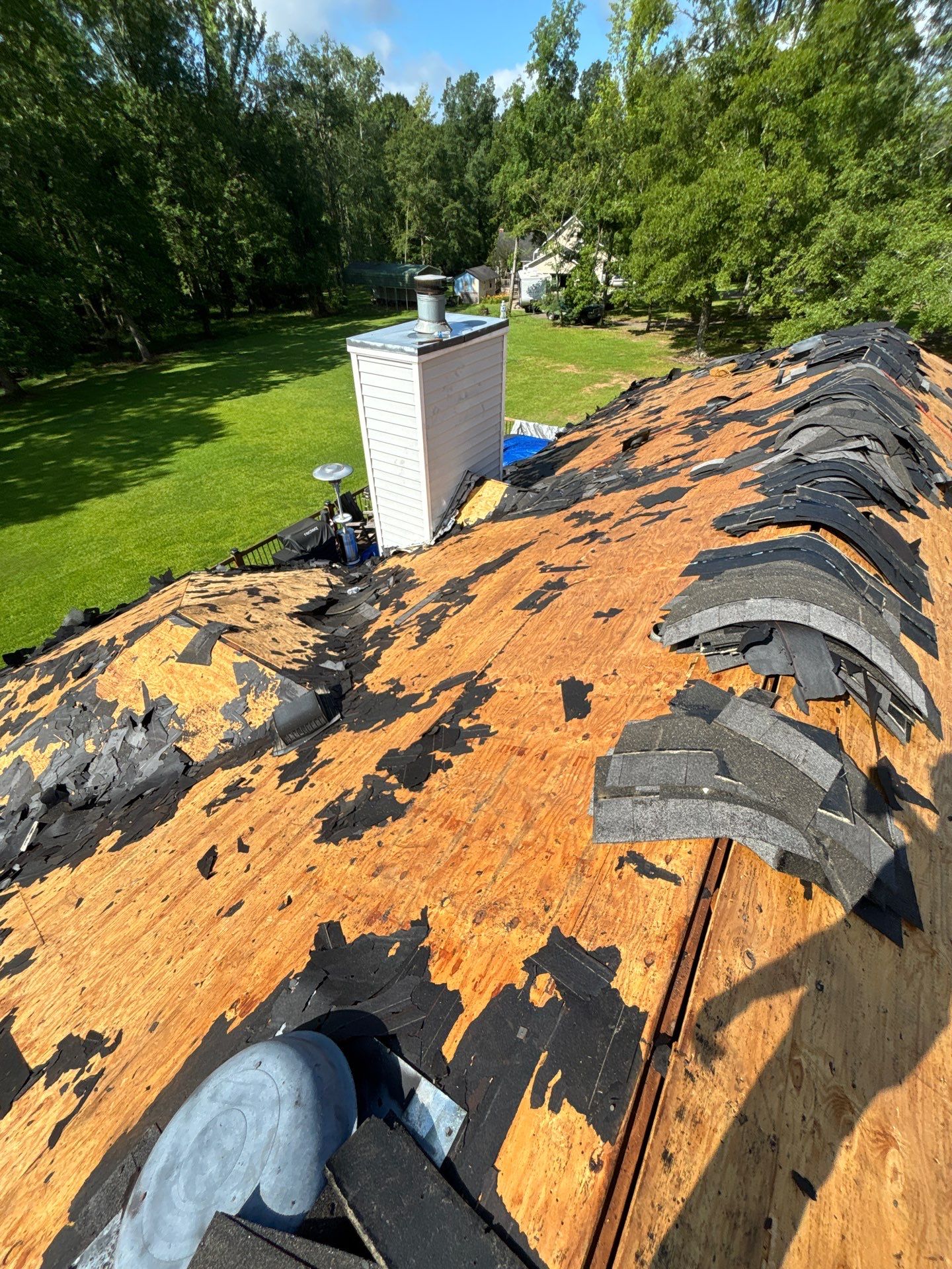Asphalt Shingle Roof Replacement and Decking Repair in Edgefield by Roofers LLC