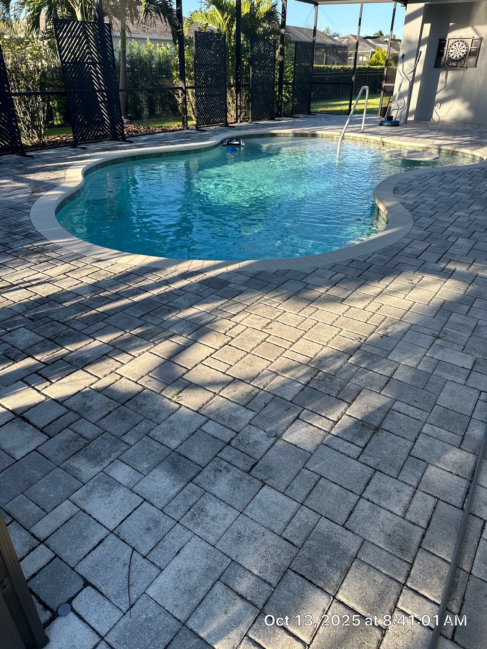 Residential Paver Sealing for Driveway and Pool Deck in La Paloma Sun City Center by Supreme Paver Experts
