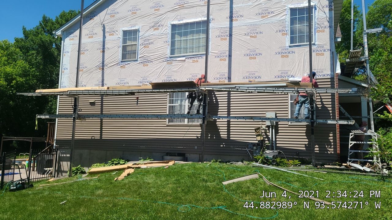 Full Exterior Restoration – Chanhassen, MN | Owens Corning Teak, Mastic Rugged Canyon & Russet Red Accents by First Impressions Exteriors