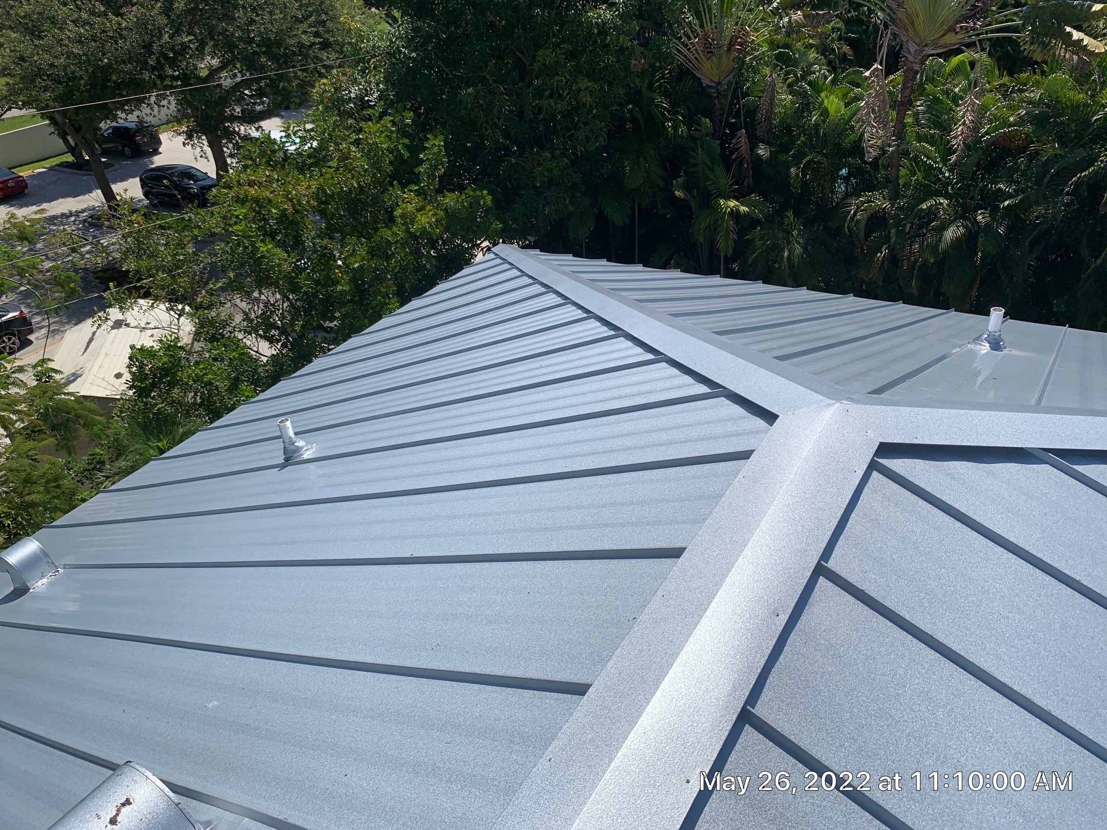 Residential Roofing Installation using 1" Nail strip metal roof by BLUES BROTHERS ROOFING