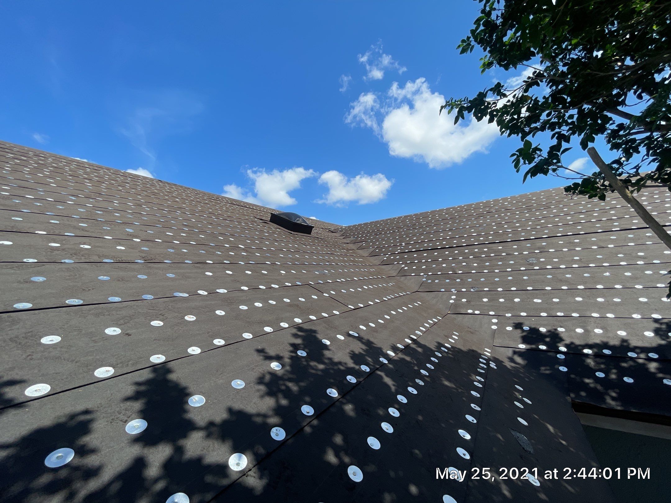 Residential Roofing Installation using 1" Nail strip metal roof by BLUES BROTHERS ROOFING