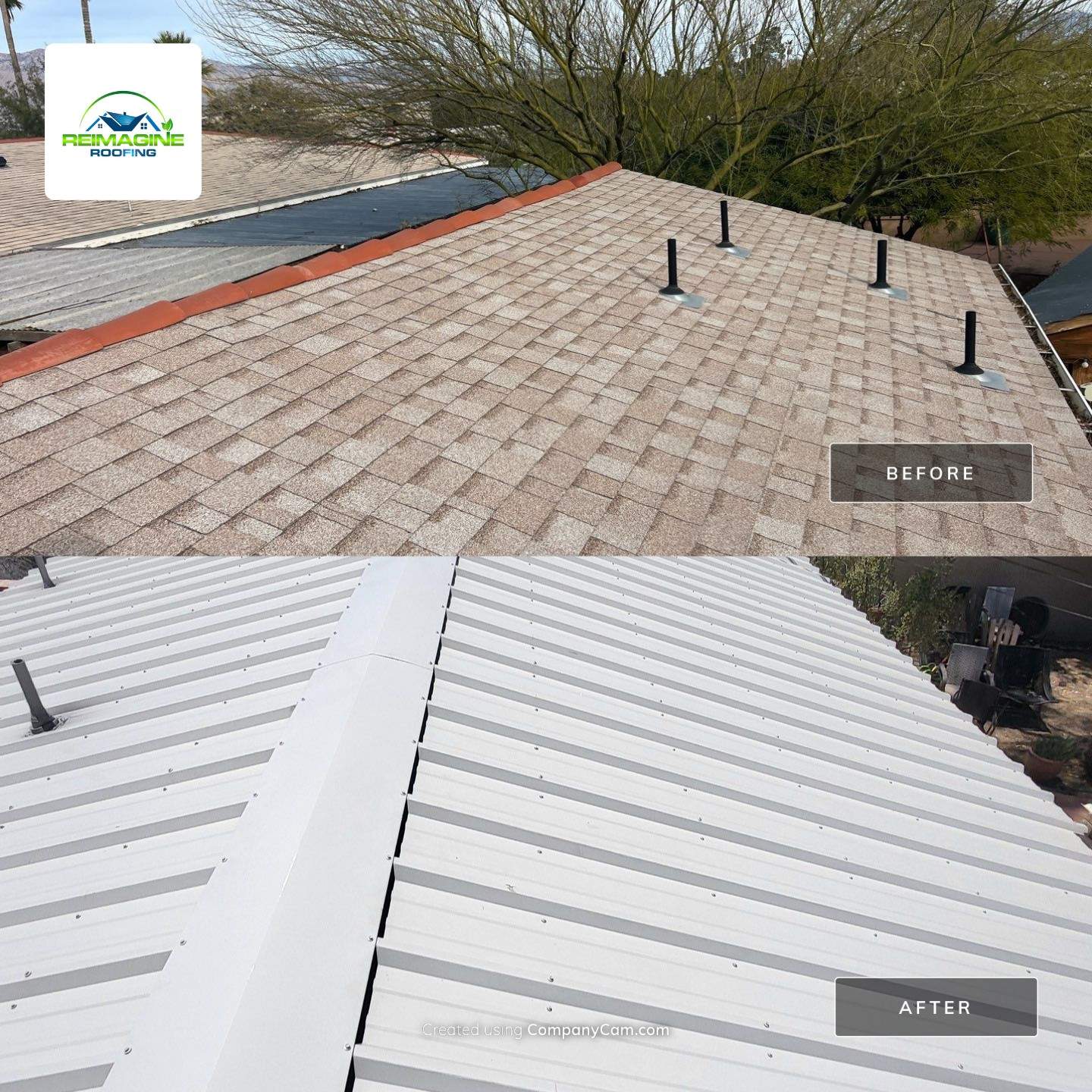 Light Stone Exposed Fastener by Reimagine Roofing