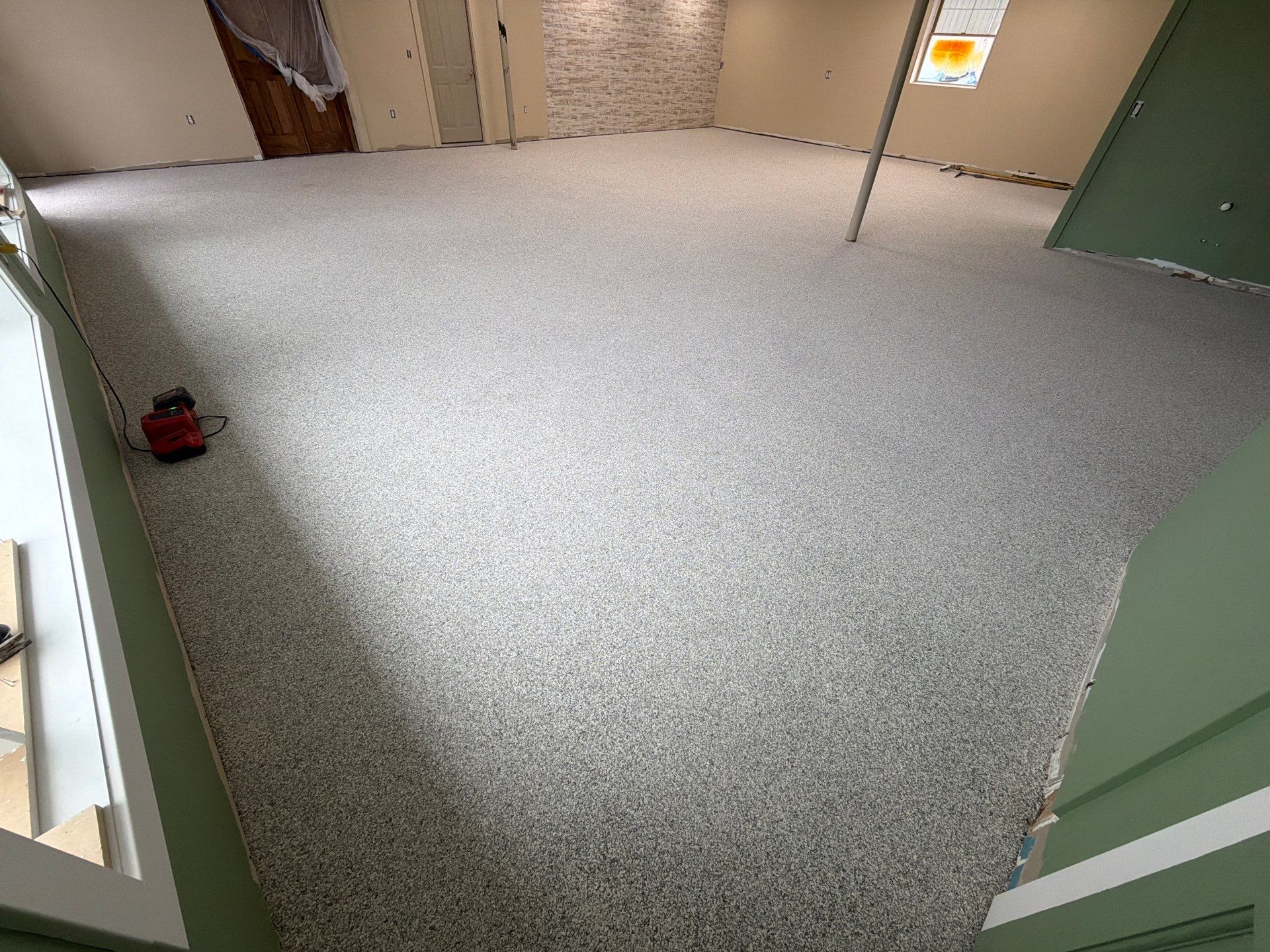 Commercial Epoxy Flake Floor Installation and Concrete Refinishing in Montague by Gordon Painting