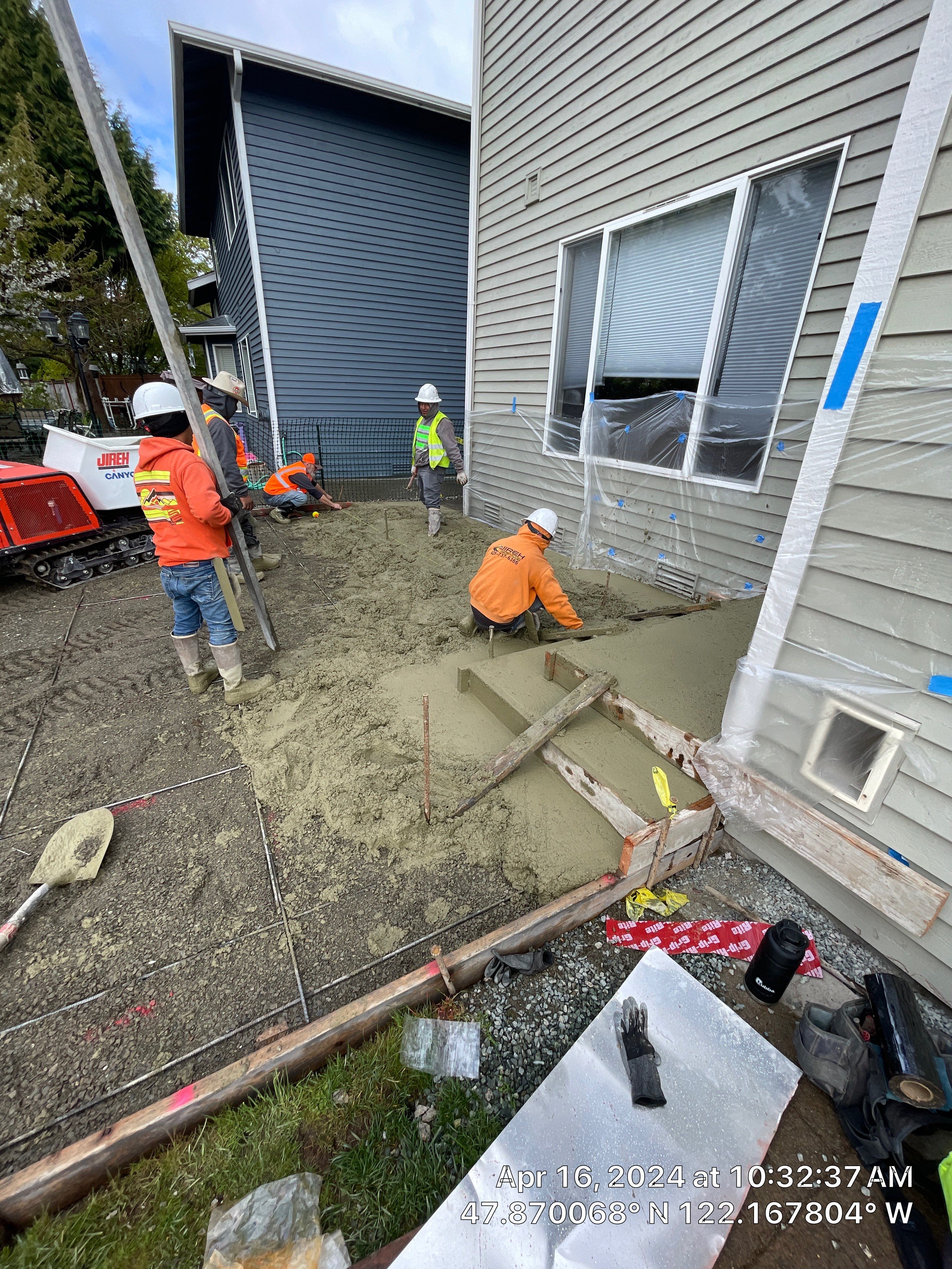 Benedict | Stamped Concrete Back Patio by Jireh Asphalt & Concrete Inc 