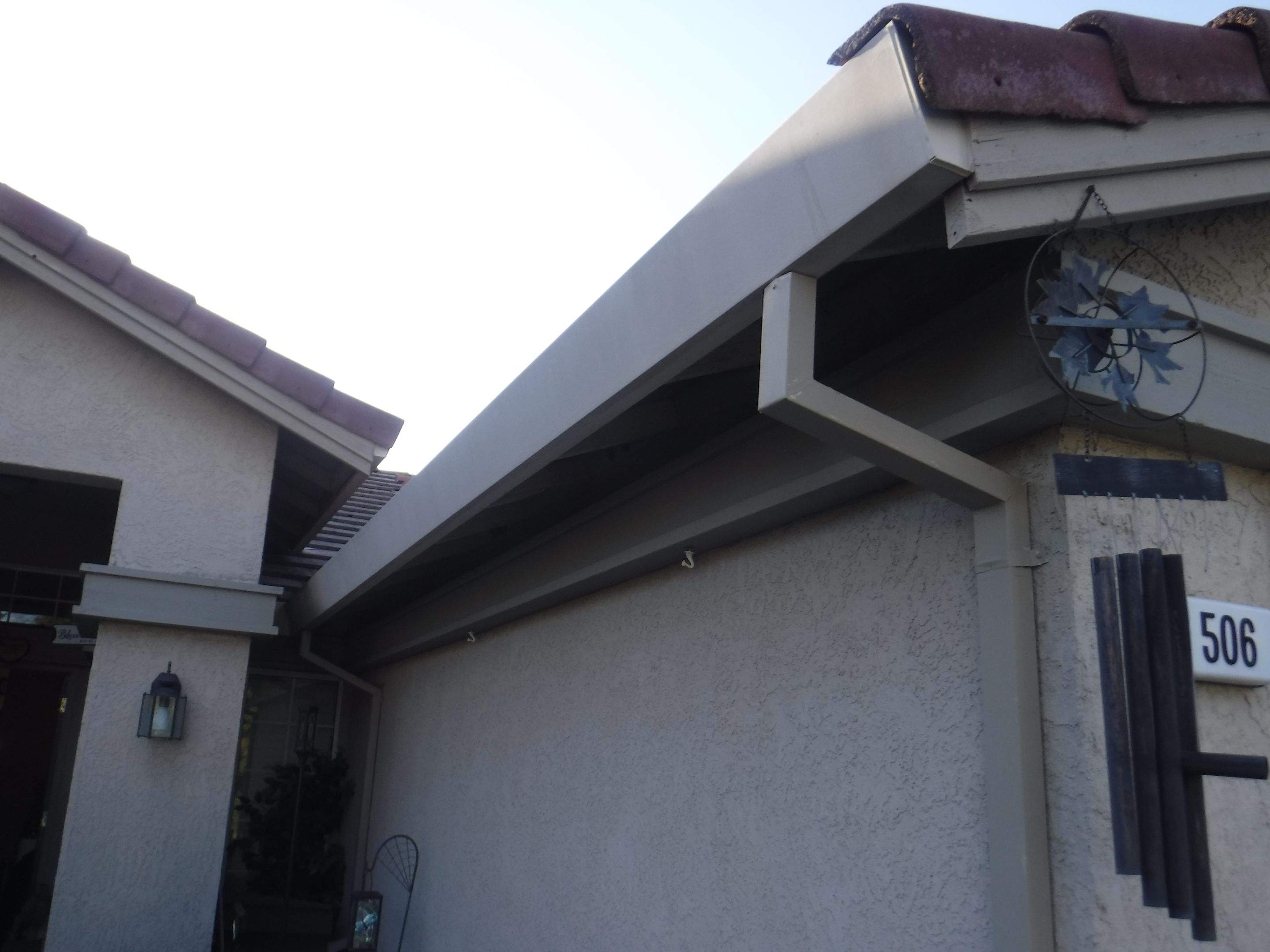 Upgraded gutters and roof by Byers Enterprises