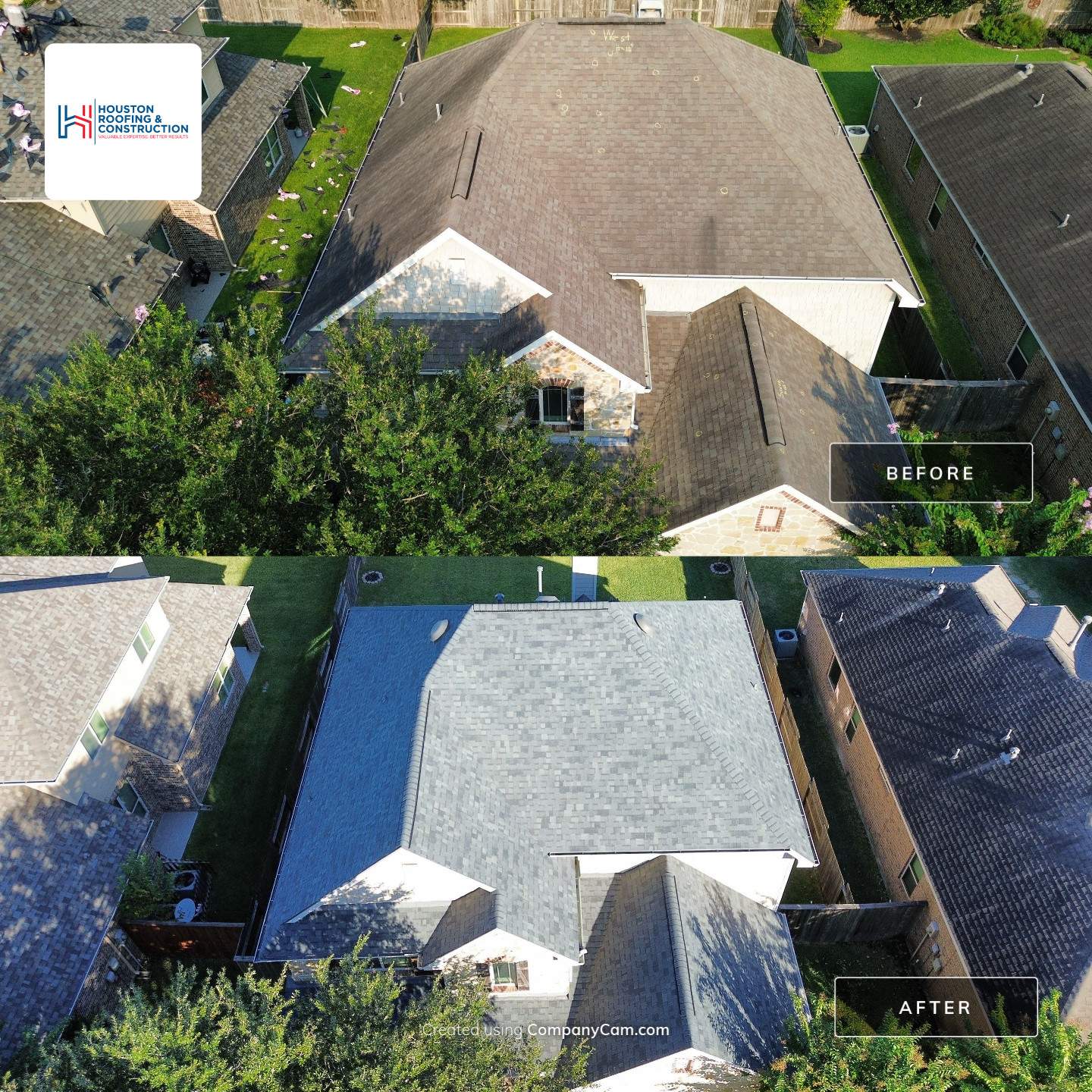 Owens Corning roof replacement by Houston Roofing & Construction