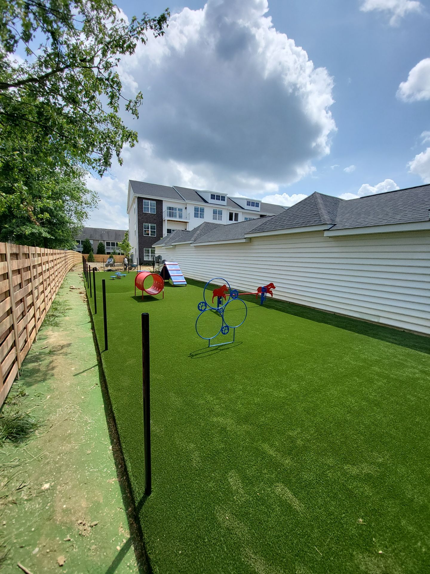 Commercial Fairmont Apartments Pet Park and Agility Course Installation in Westerville by Southwest Greens Midwest