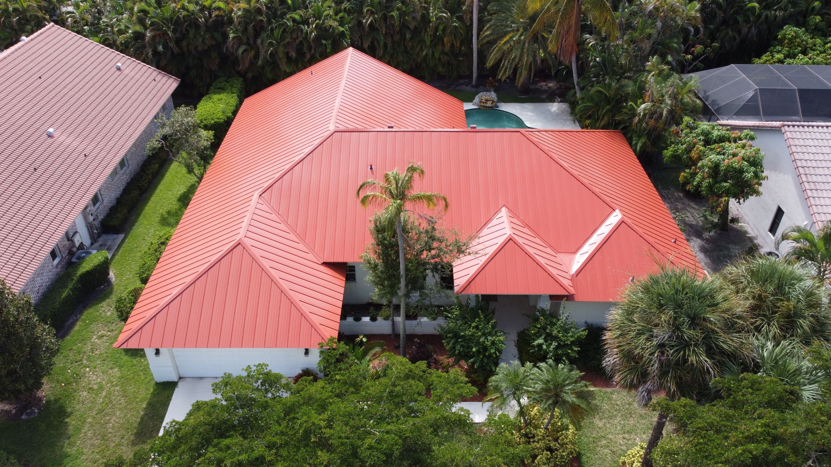 Residential Roofing Installation using 1" Nail strip metal roof by BLUES BROTHERS ROOFING