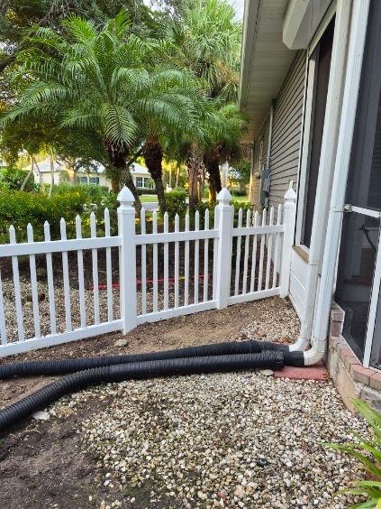 White Vinyl Picket and Privacy Fence Installation in Fort Myers by True Fence LLC