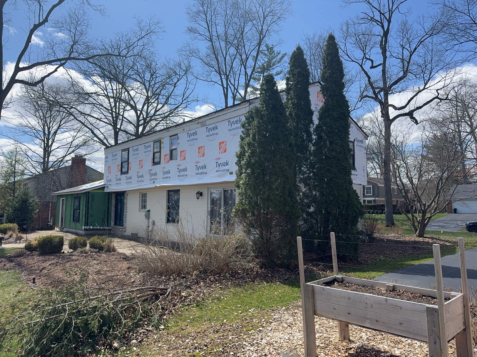 Siding Replacement using Hardie Plank S8 1/4"  Arctic White by 180 Contractors