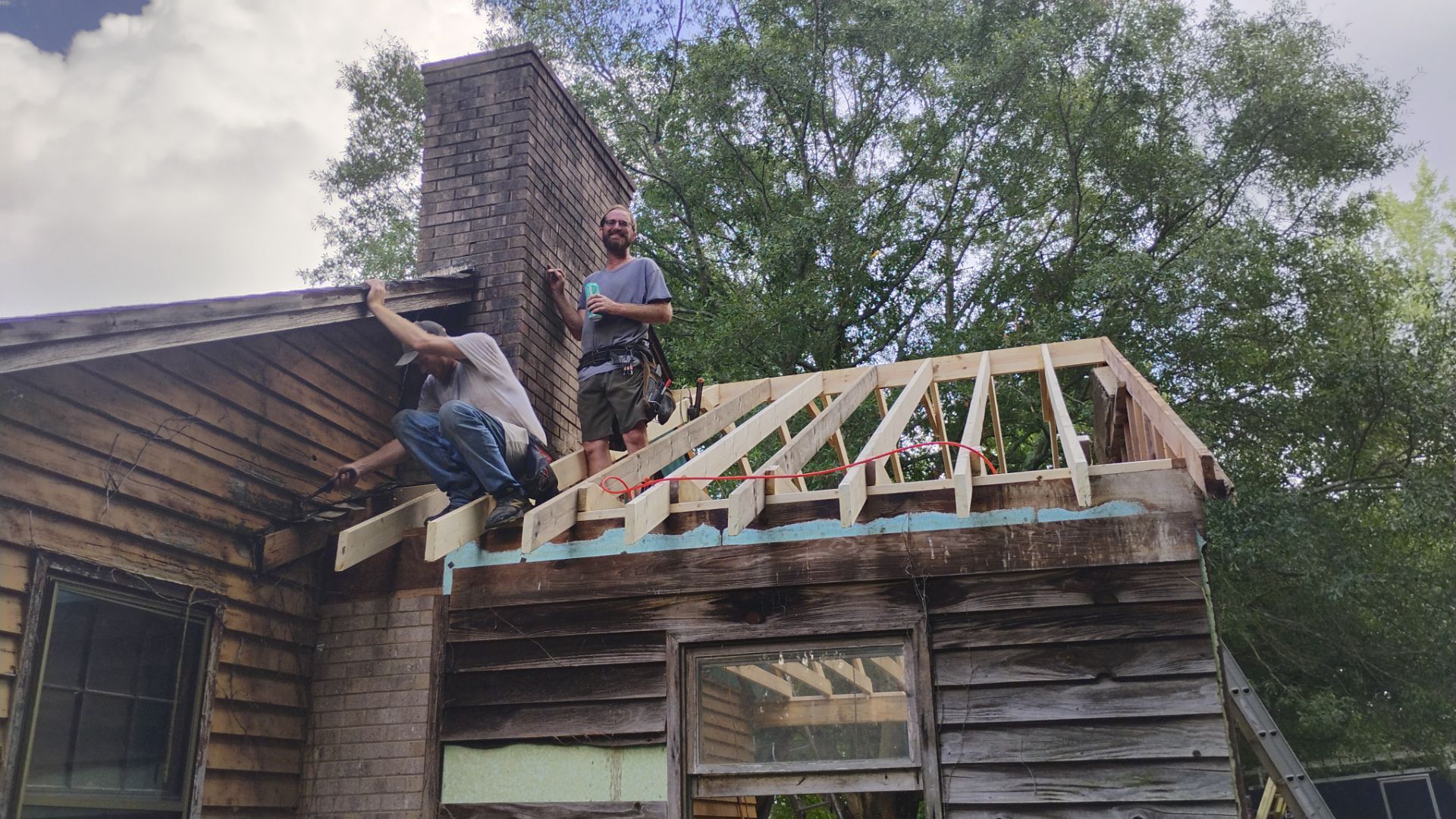 Syler roofing job by BROCK BUILDERS 