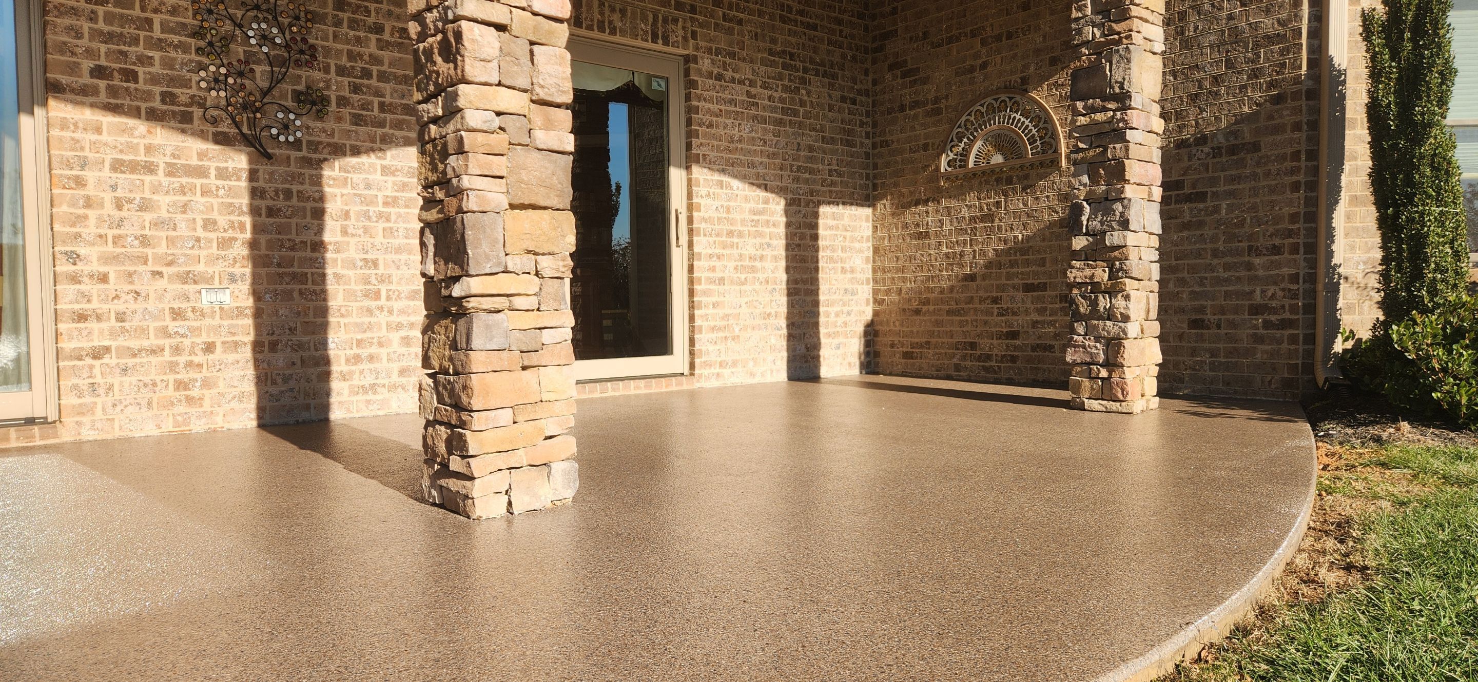 Garage & Back Patio Upgrade with Obsidian & Garnet by Elite Floor Solutions