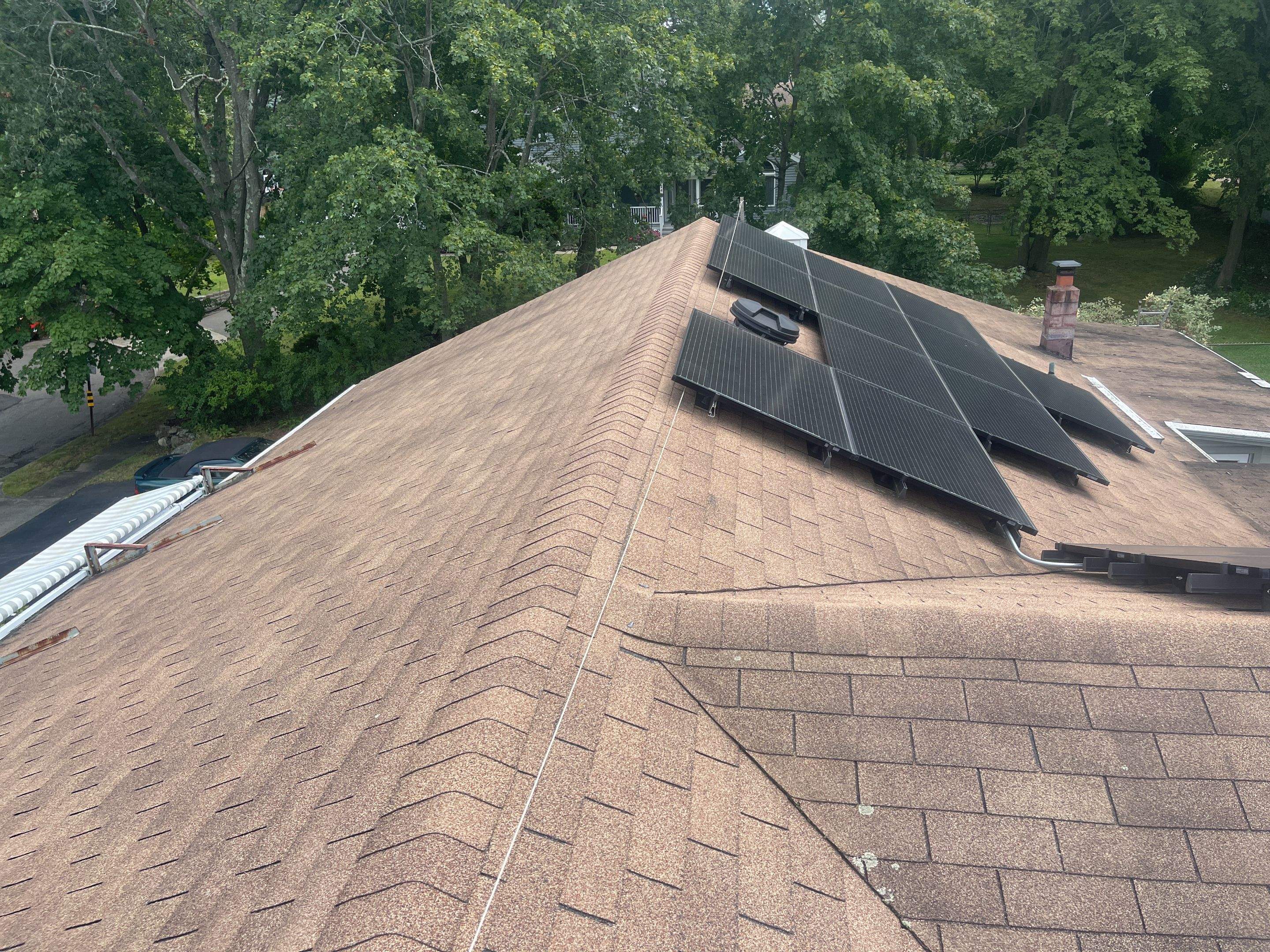 Residential Roofing Installation using Owens Corning TruDefinition Amber by A Plus Exterior