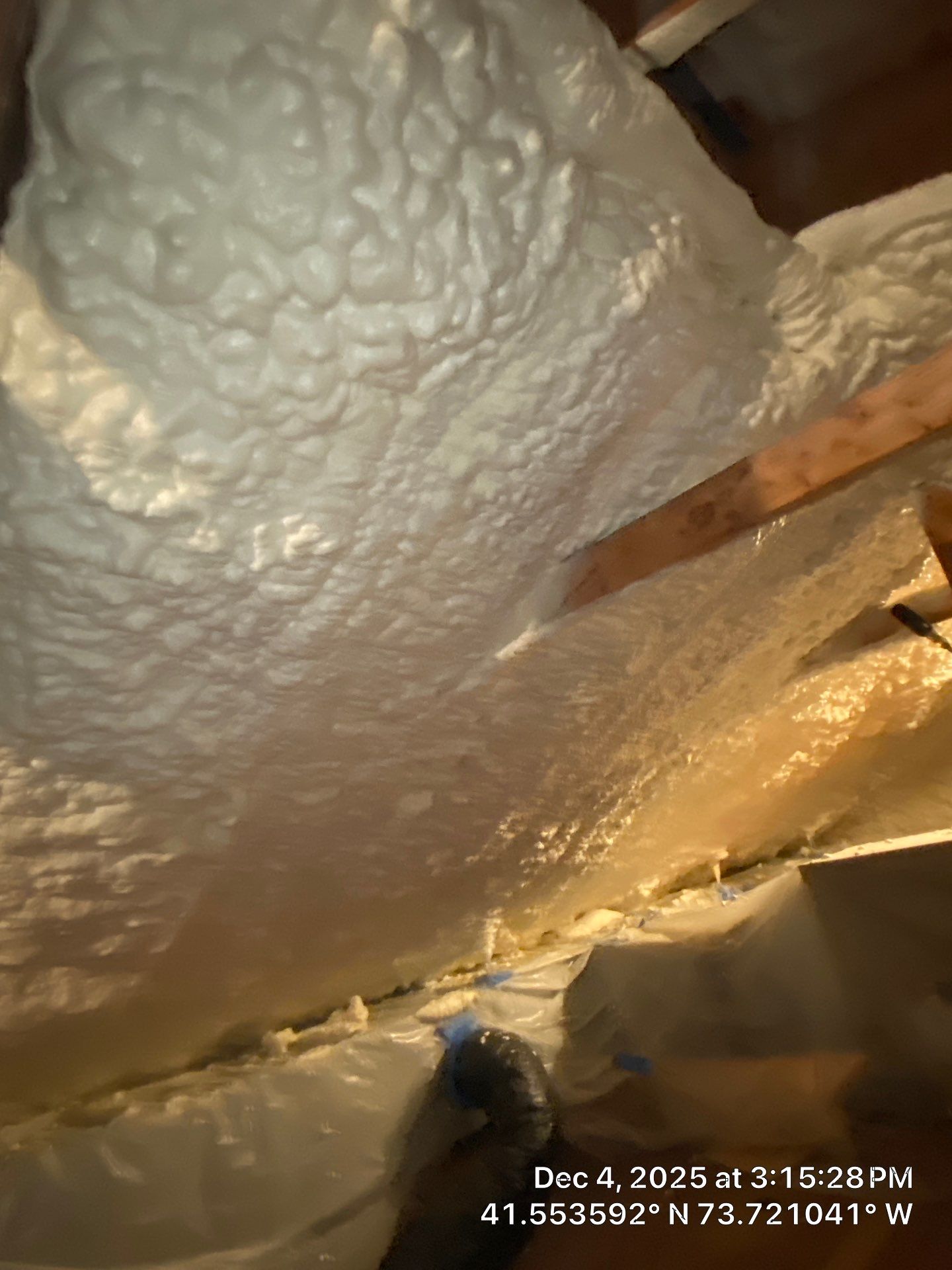 Attic Insulation using open cell spray foam by NYS Foam & Energy