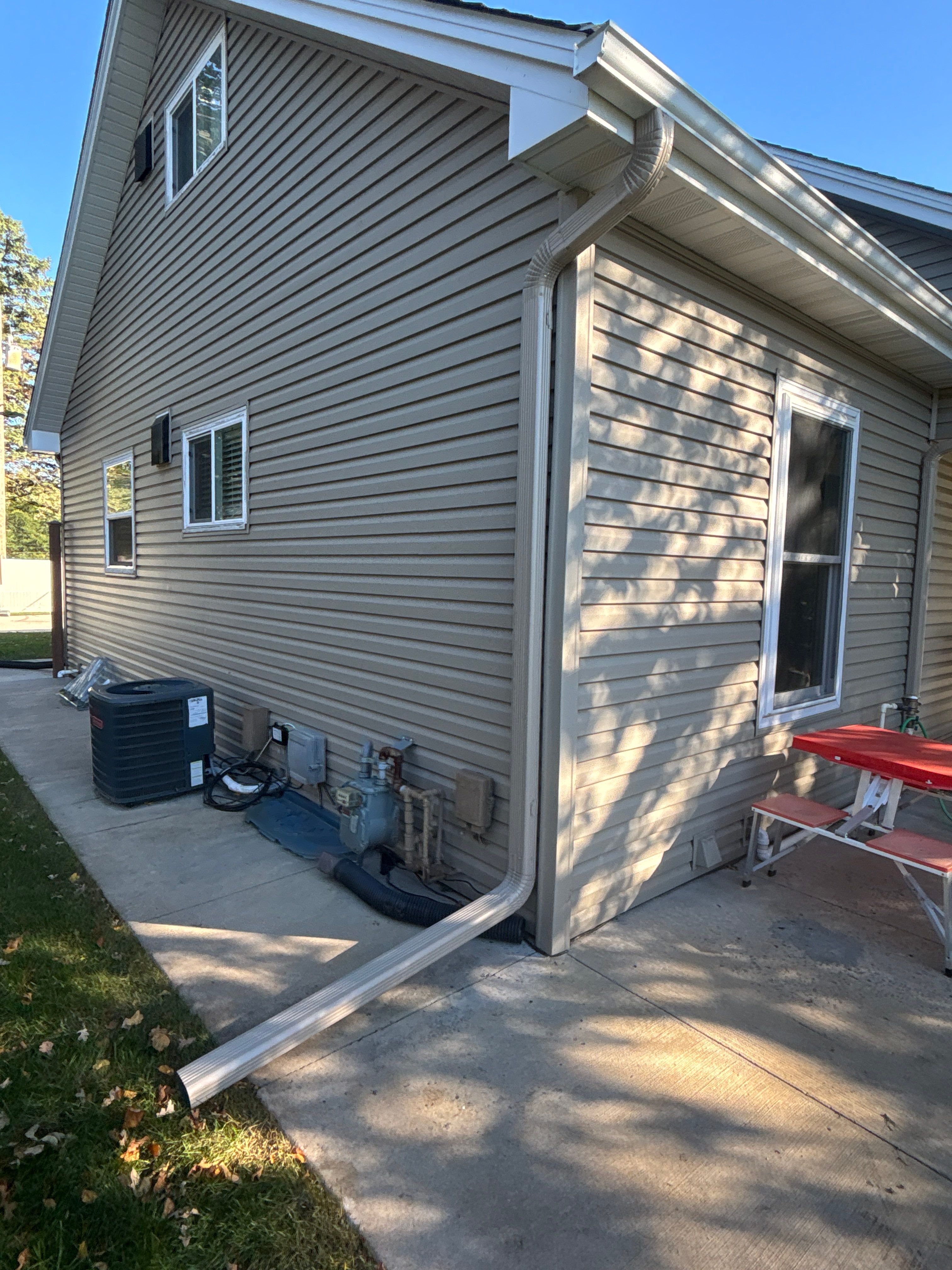 Norwood Downspout Installation – Fridley, MN by Next Level Seamless Gutters / Exteriors Inc.
