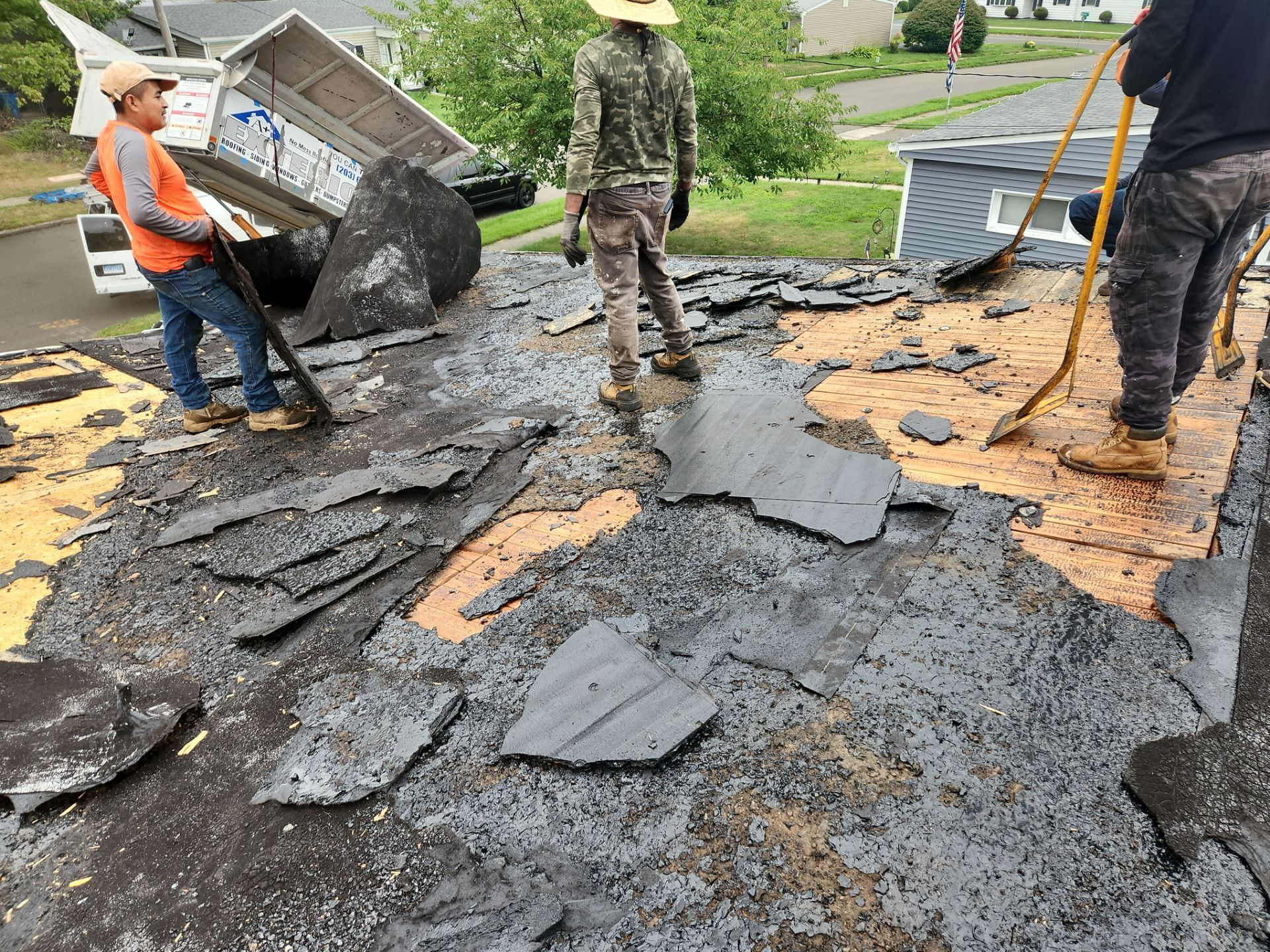 Residential Roofing Installation using Owens Corning TruDefinition Duration AR - Estate Gray by A Plus Exterior