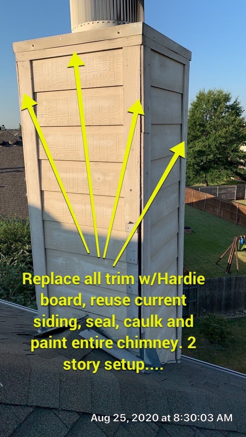 General Construction - From Exterior Siding & chimney, Patios to Full Interior Damage by First United Roofing & Construction