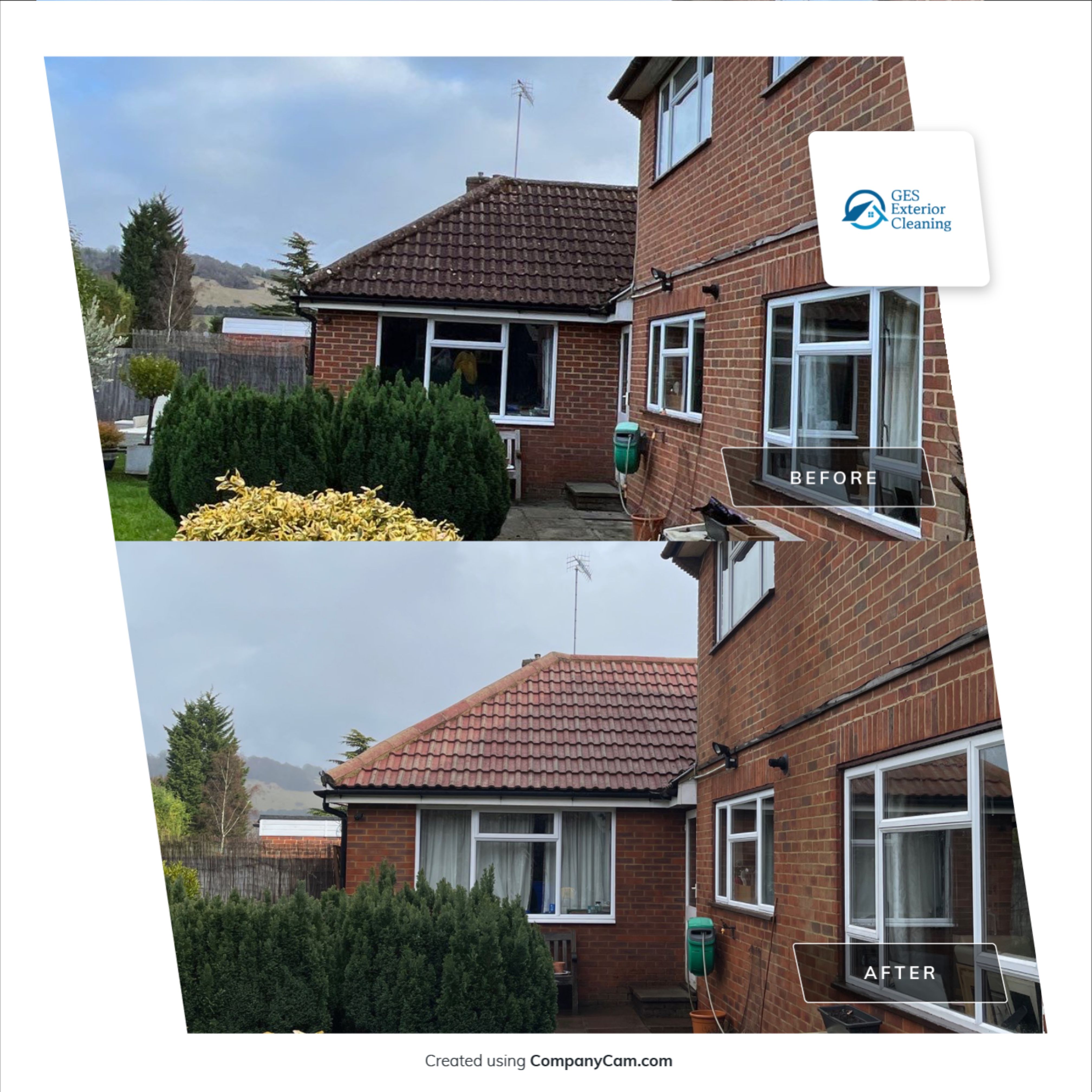 Roof Cleaning and Biocide Treatment using Honda 15lpm Low Pressure Washing Machine by Ges Exterior Cleaning ltd