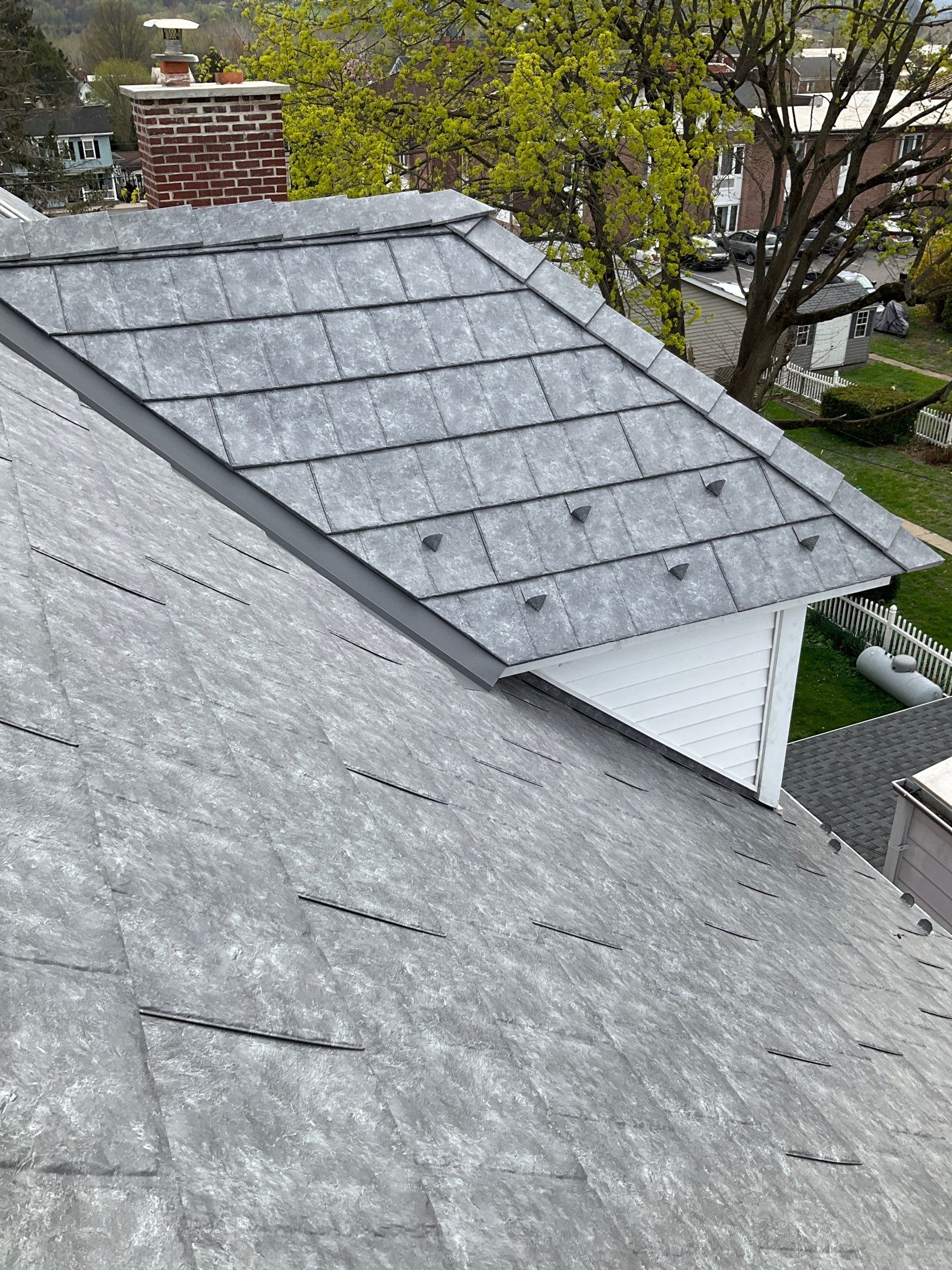Ironstone Metal Slate Installation by Esh Builders