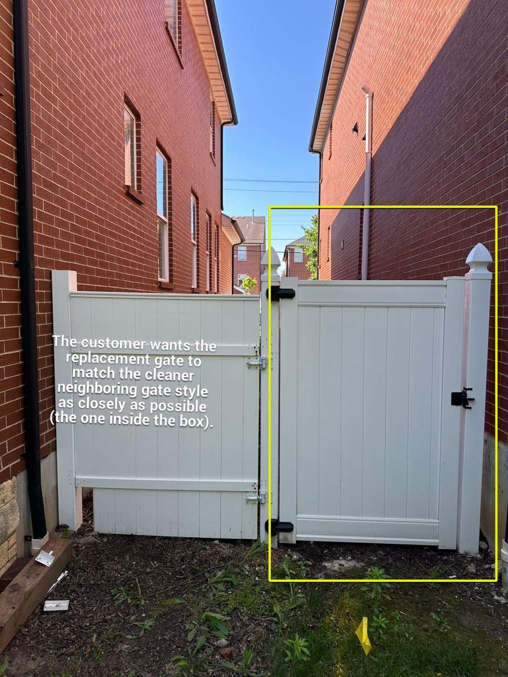 White Vinyl Gate Replacement – St. Louis, MO by Legendary Services Company LLC.