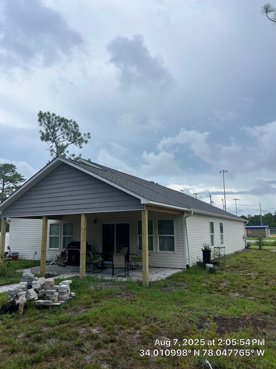 Covered Porch in Boiling Springs Lakes by RGR Construction and Roofing, LLC