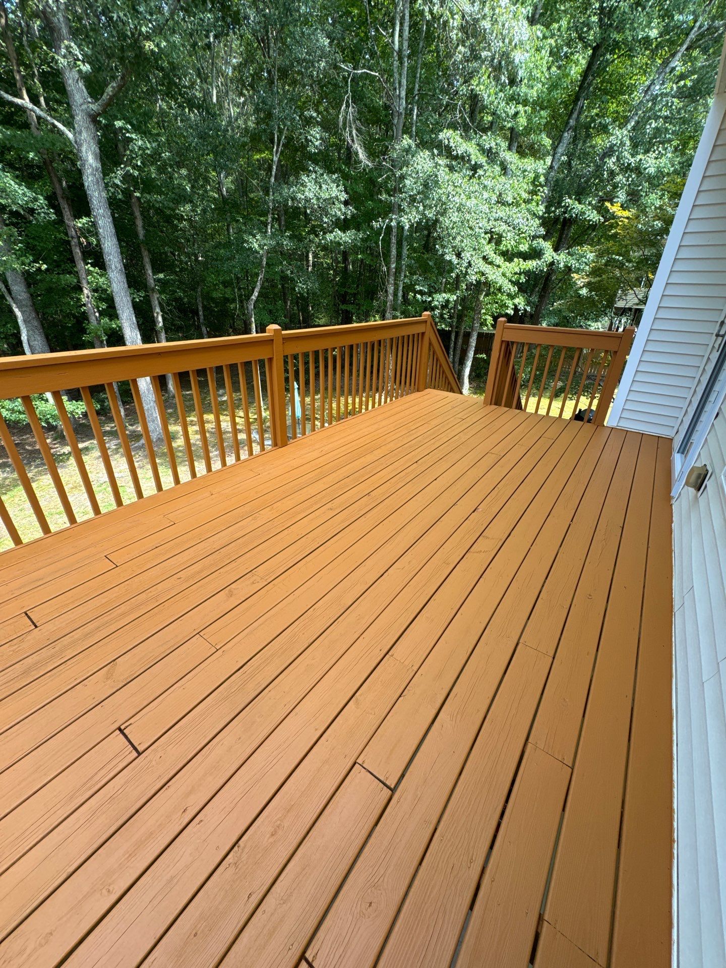 Multi-Level Deck and Front Porch Staining in Powder Springs by Swift Home Renovations