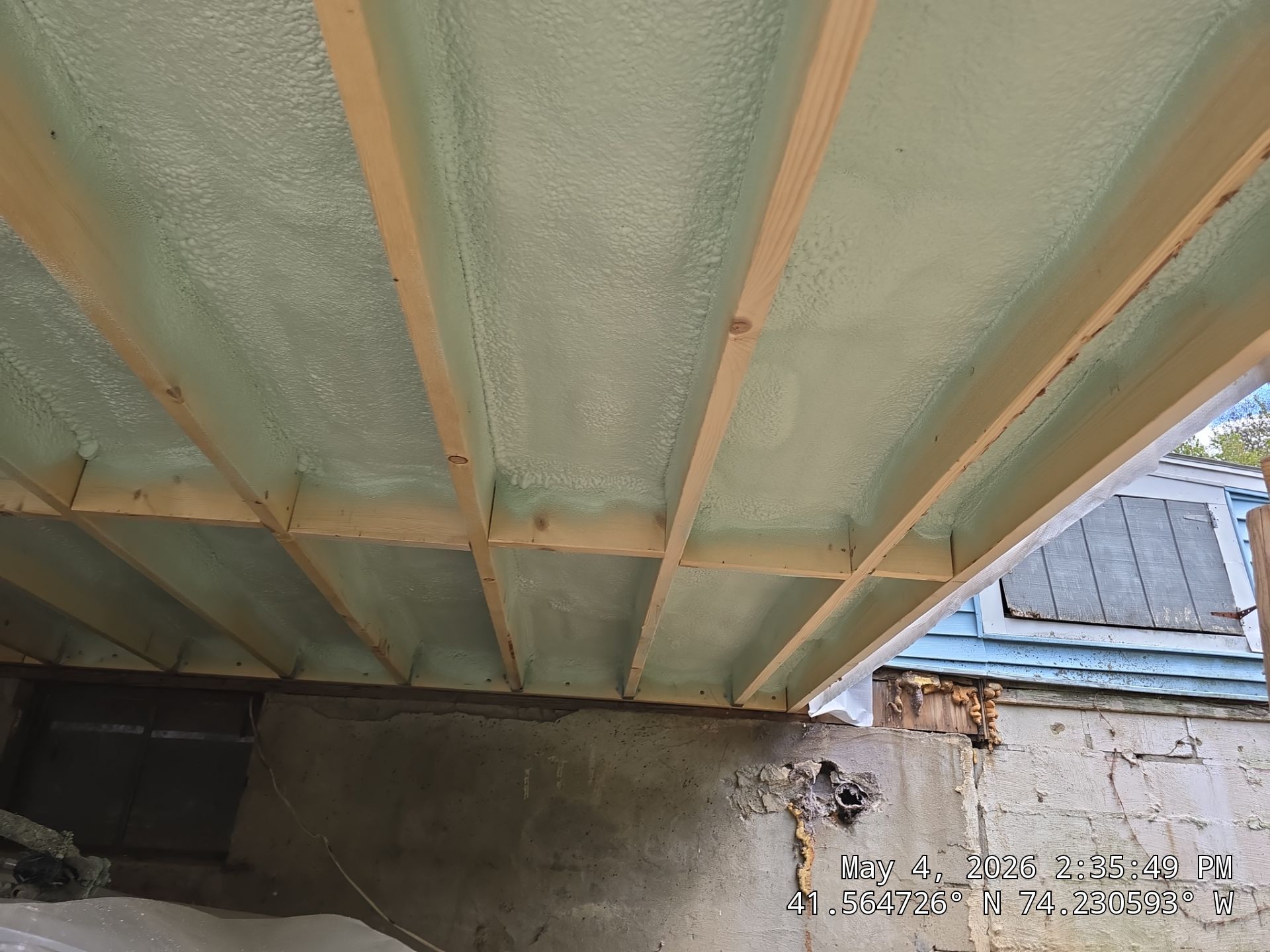 Exterior Walls using Closed Cell Spray Foam by NYS Foam & Energy