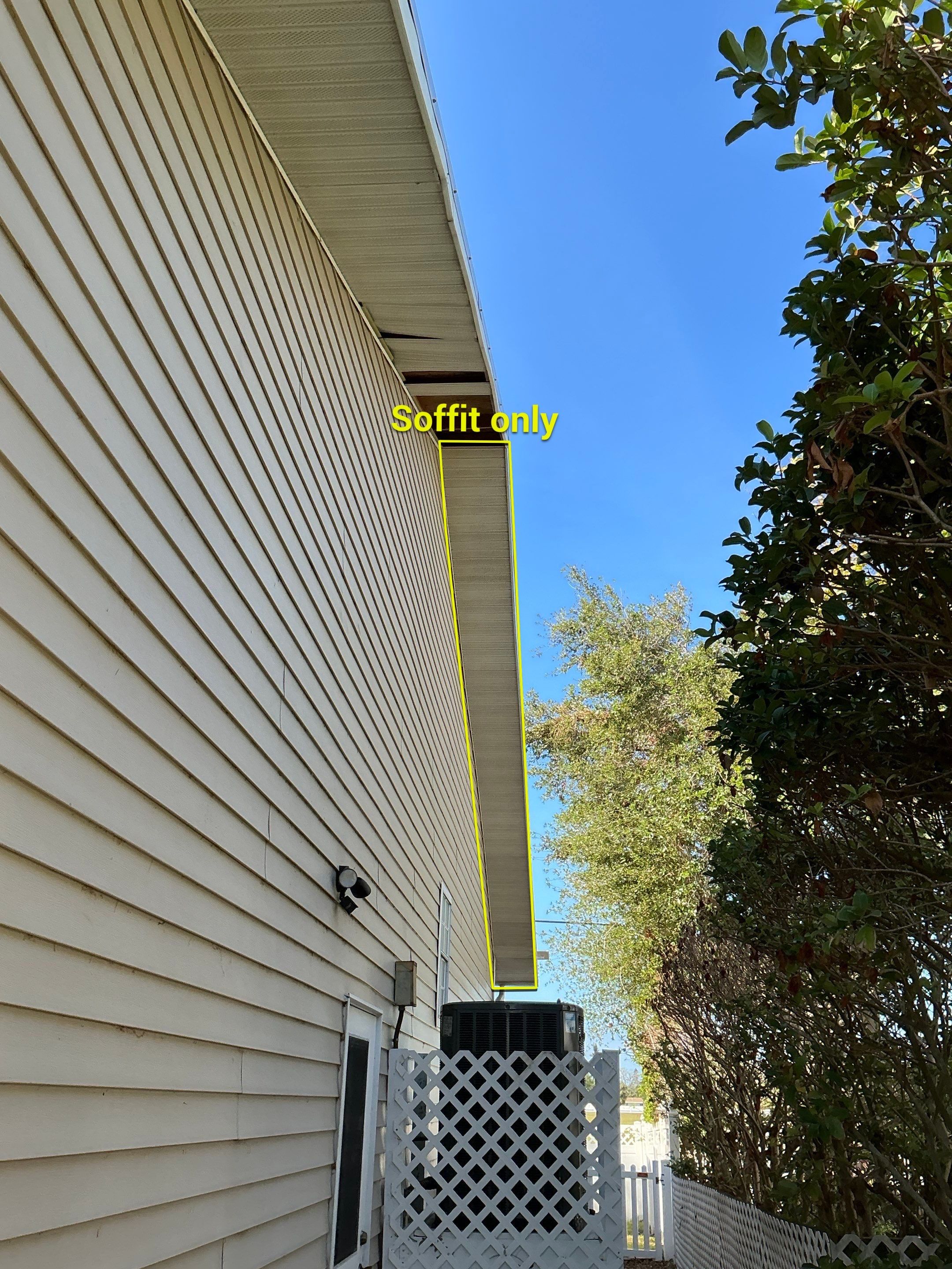Soffit Repair and New Splash Guard Installation Palmetto FL by Gutter Professors