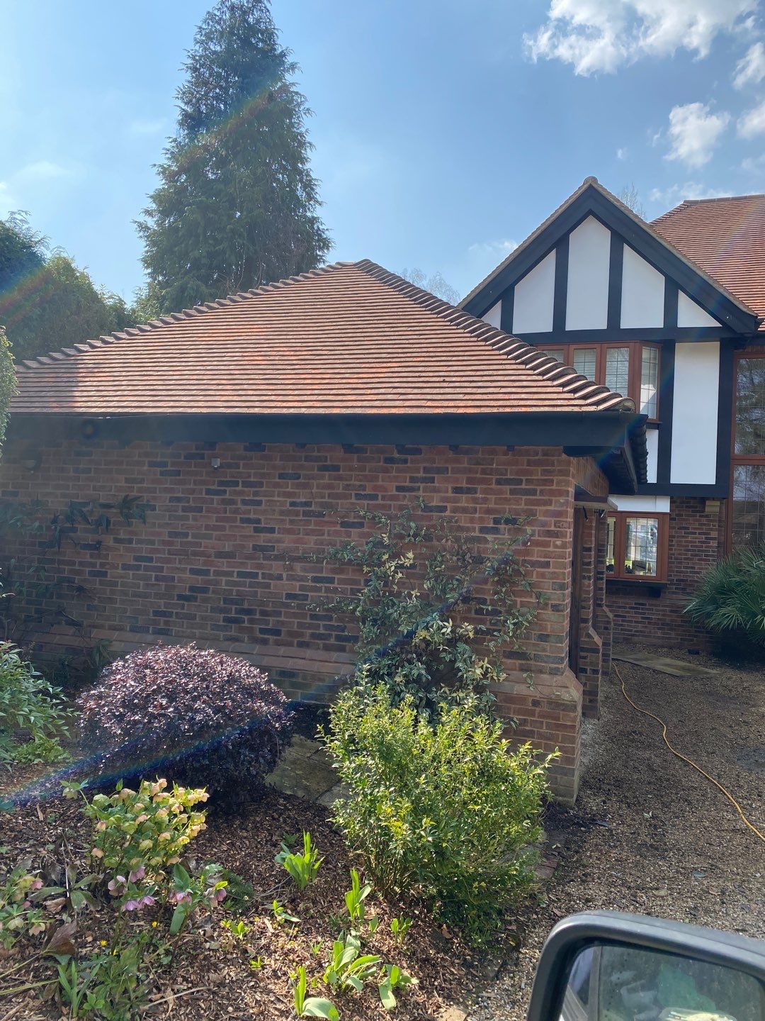 Roof Clean - Moss Removal using Honda 15lpm Low Pressure Washing Machine by Ges Exterior Cleaning ltd
