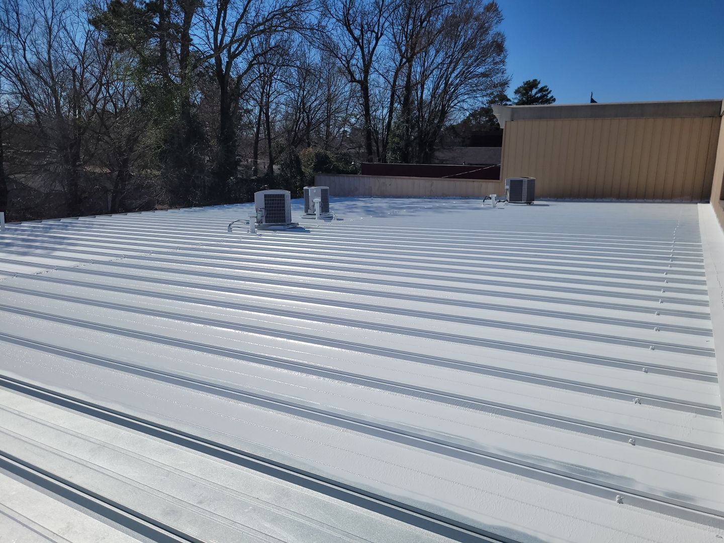 Commercial Metal Restoration System using Aldocoat Coatings by Hostetler Roofing