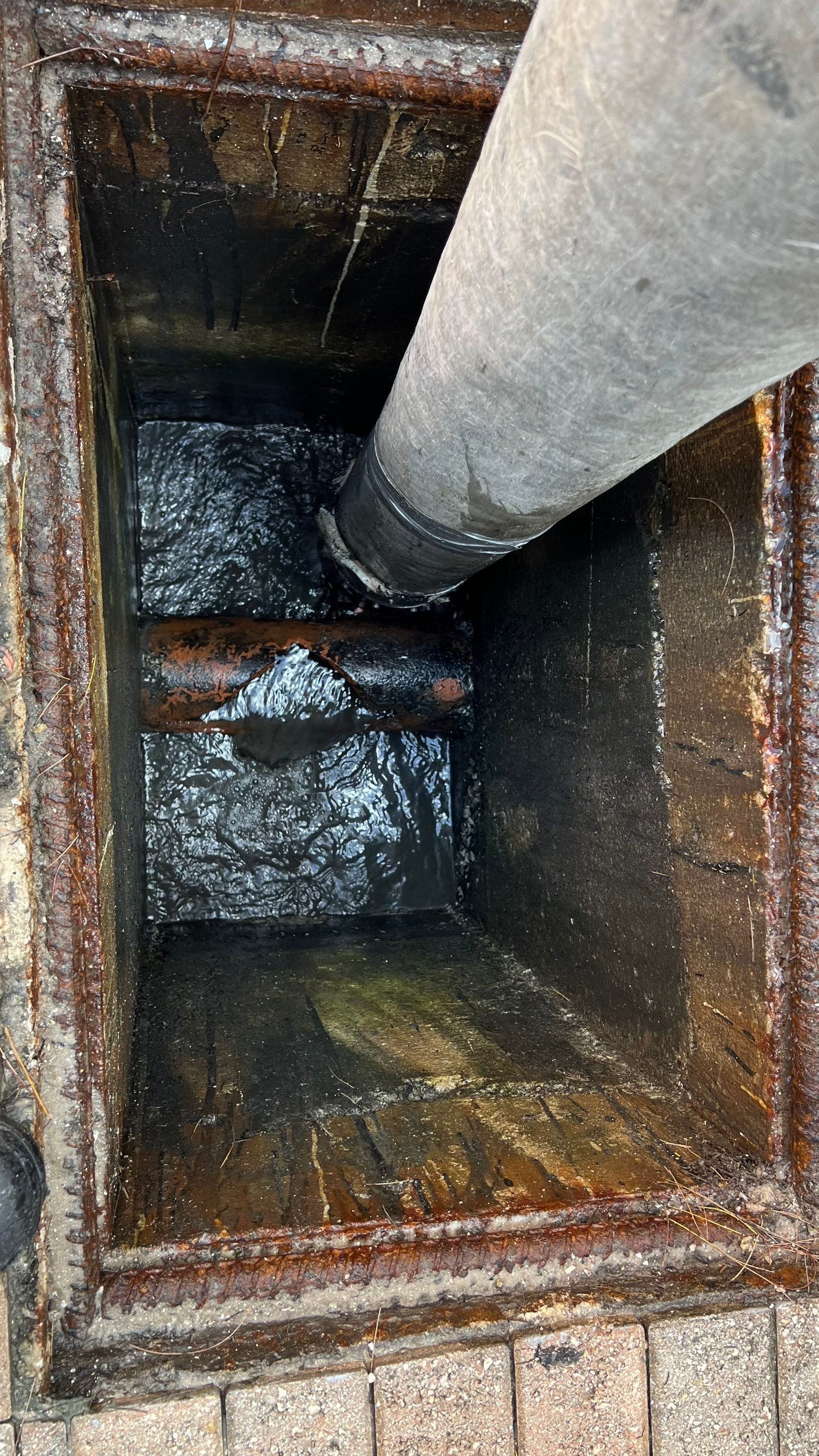 Catch Basin Cleaning After Hurricane Milton Naples Condo by APS Power & Water