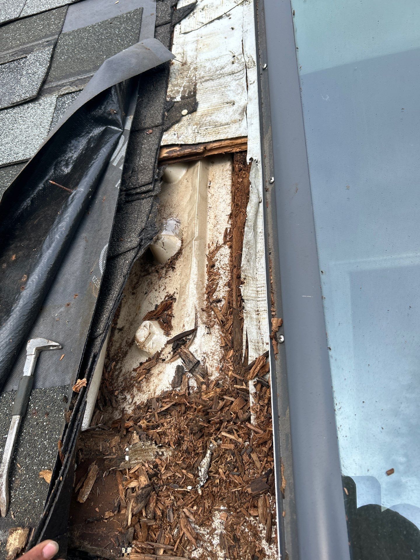 Skylight Leak Repair & Interior Restoration by Mighty Dog Roofing of Greater Middlesex County