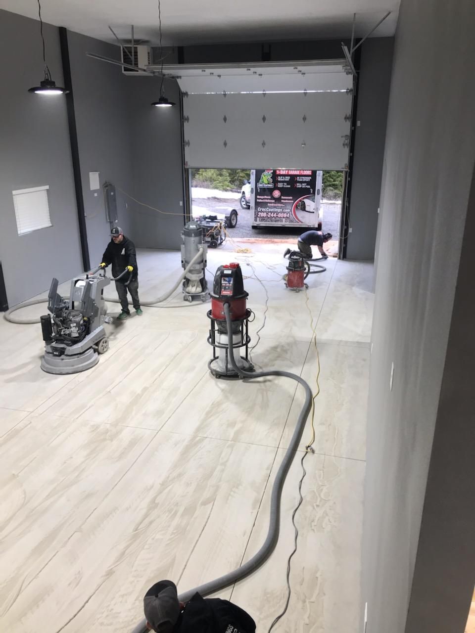 Garage Transformation using Slate Stone by Croc Coatings, LLC