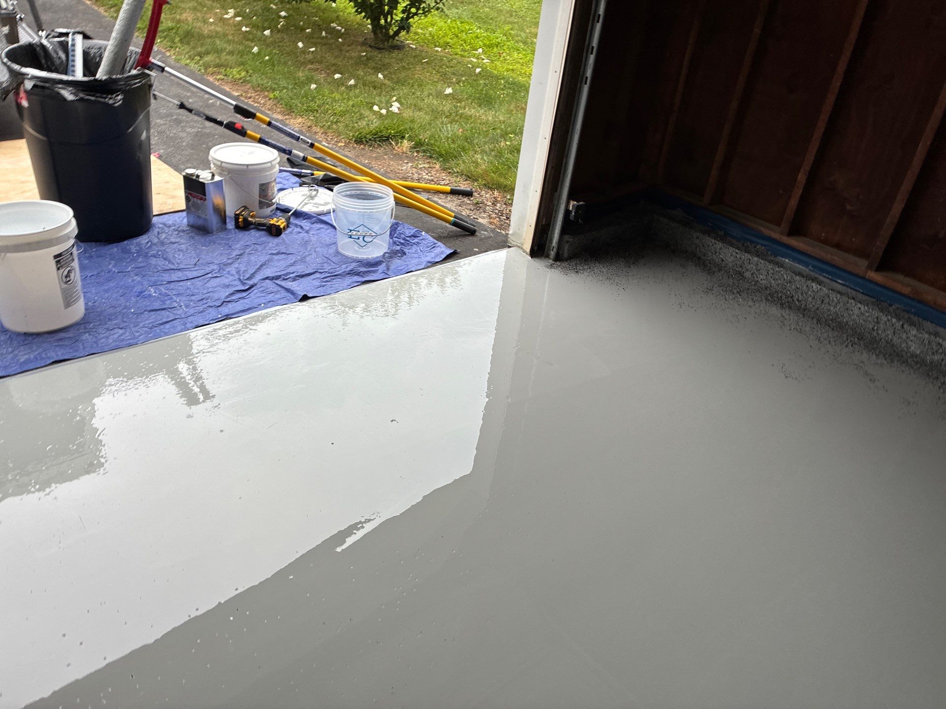 Concrete Floor Coating Using Night fall Color by DiGiorgi Roofing and Siding Inc