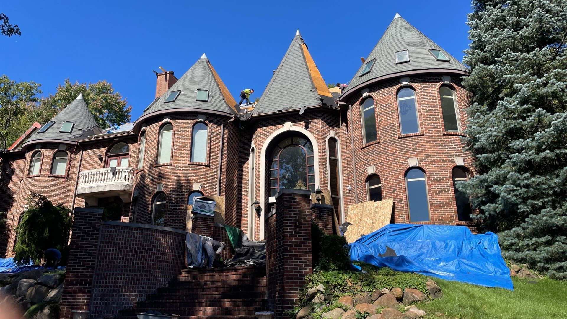 Roof Replacement using CertainTeed Landmark Moire Black by 180 Contractors