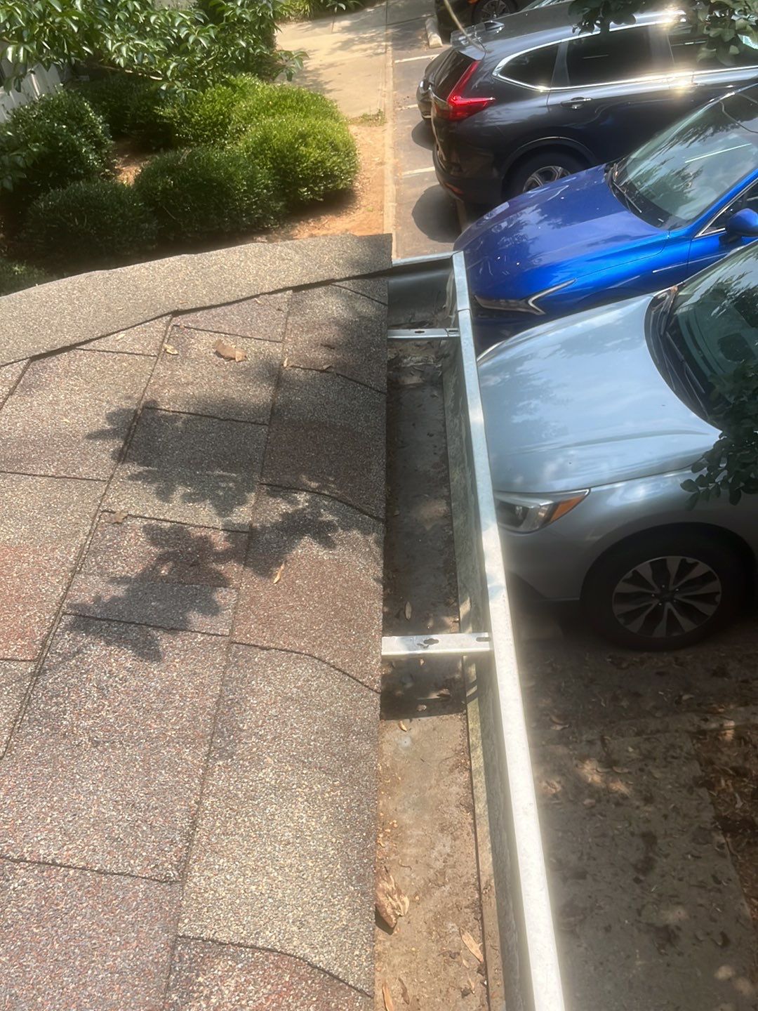 Commercial gutter cleaning Holly Springs & Fuquay-Varina, NC after photo with clean gutters