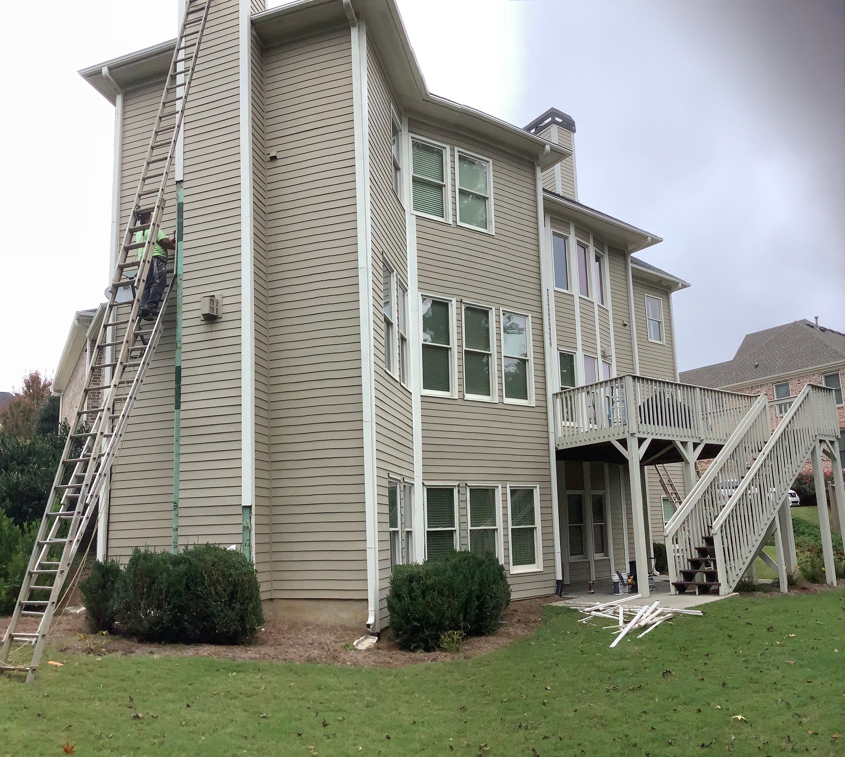 Exterior Painting and Trim Restoration for Marietta Residence by Swift Home Renovations
