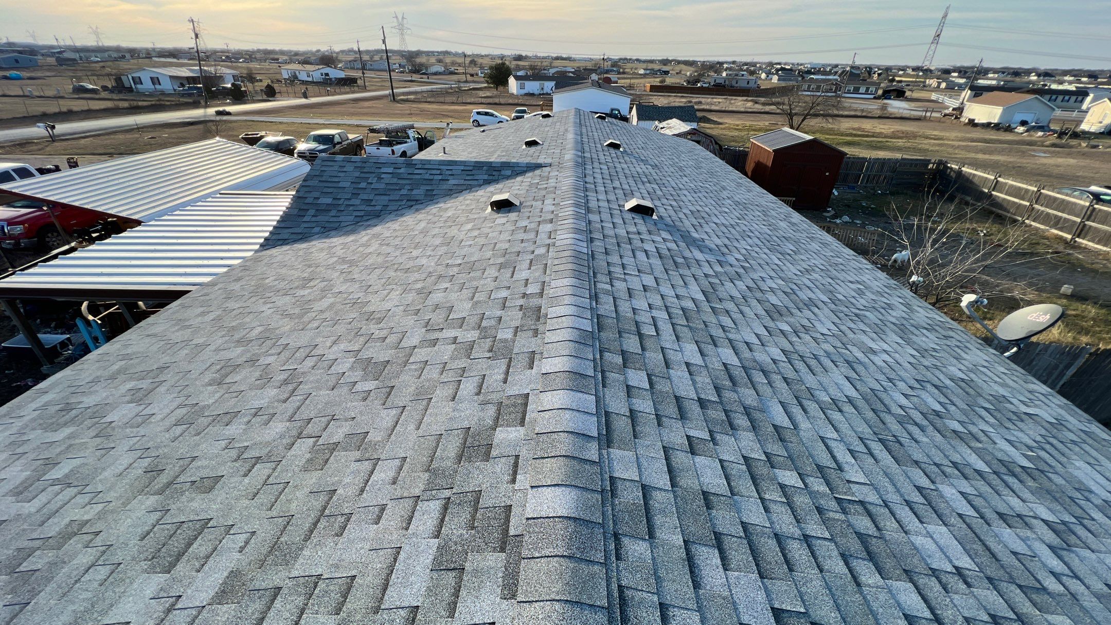 Residential Roofing Installation using ATLAS Pinnacle Pristine Shingles by Harvey Roofing & Construction