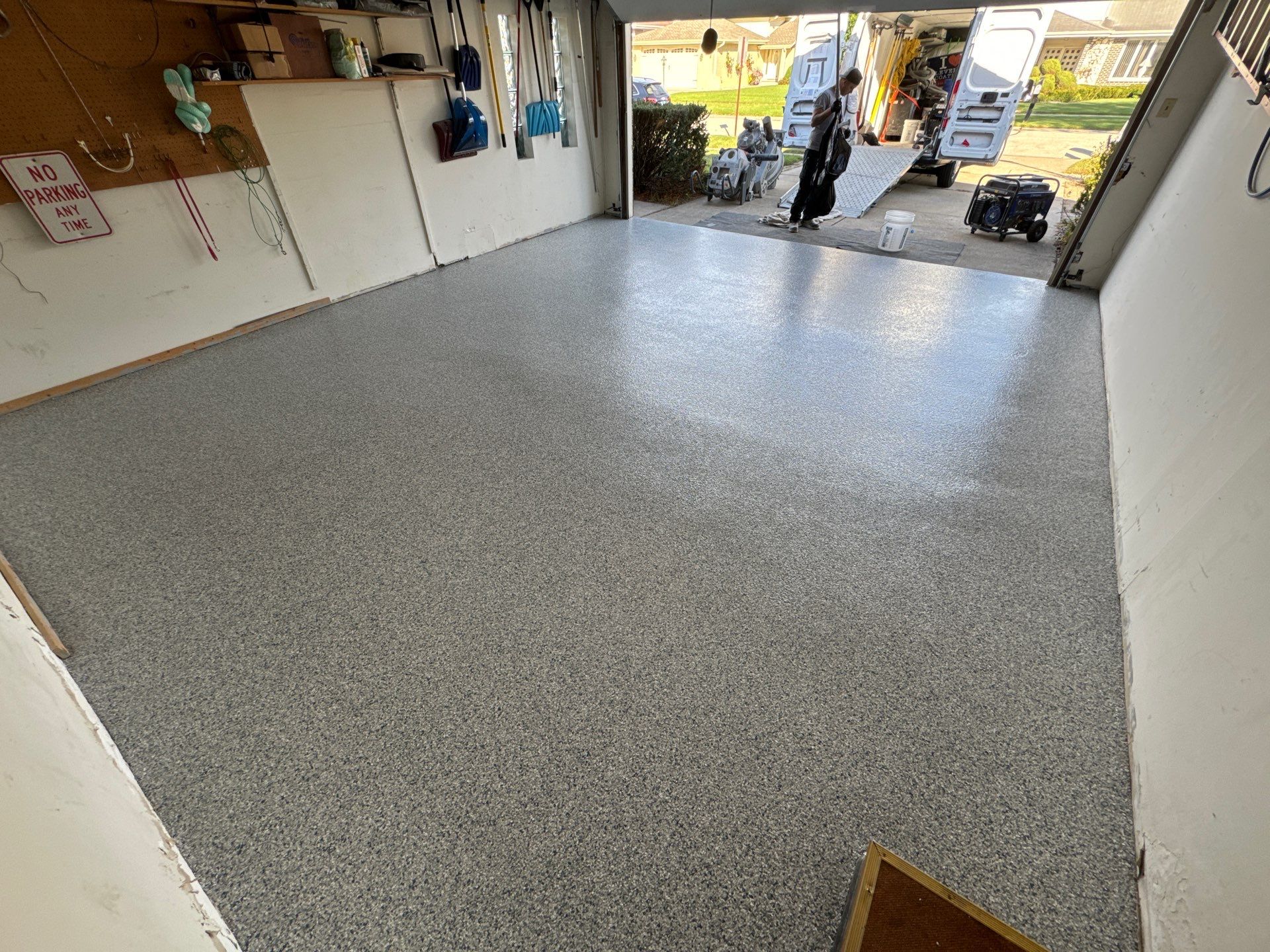 Tidal Wave Flake Garage Floor  by Level 10 Coatings