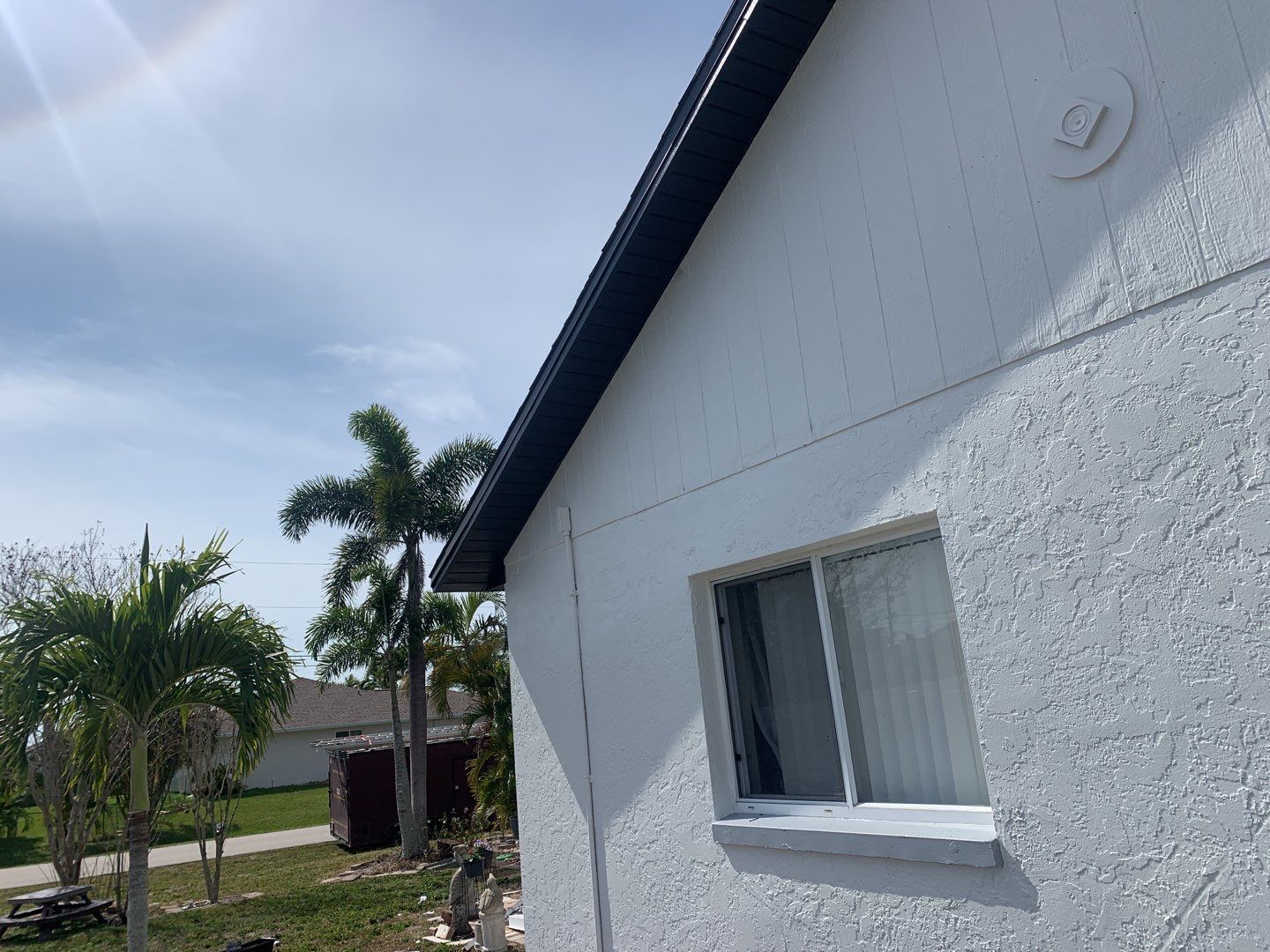 Black Seamless Gutters for Modern Cape Coral Homes by Gutter Professors