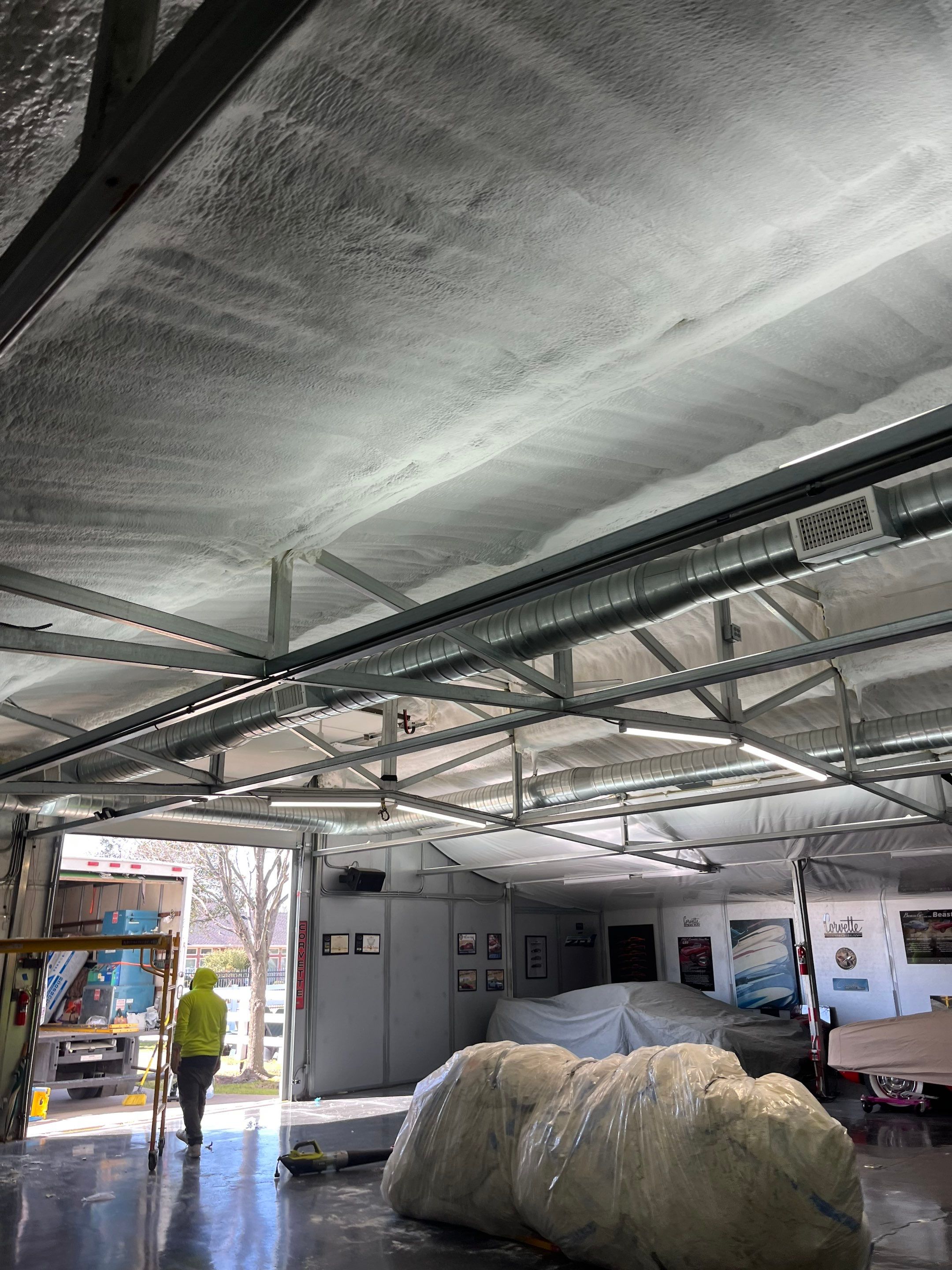 Sunnyvale Tx, Close cell spray foam custom garage  by Apex Insulation Solutions