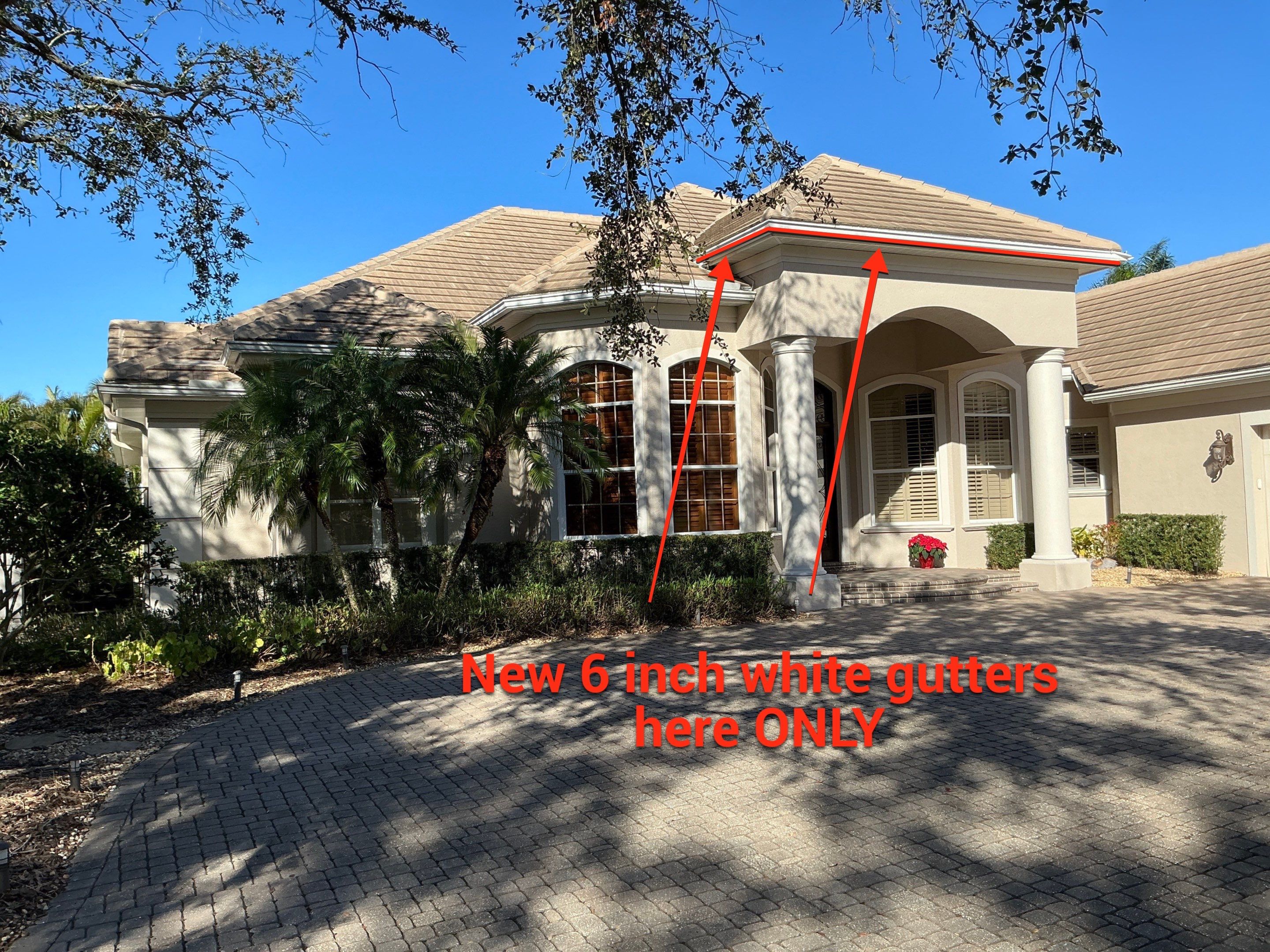 White Seamless Gutters for Florida's cities  by Gutter Professors