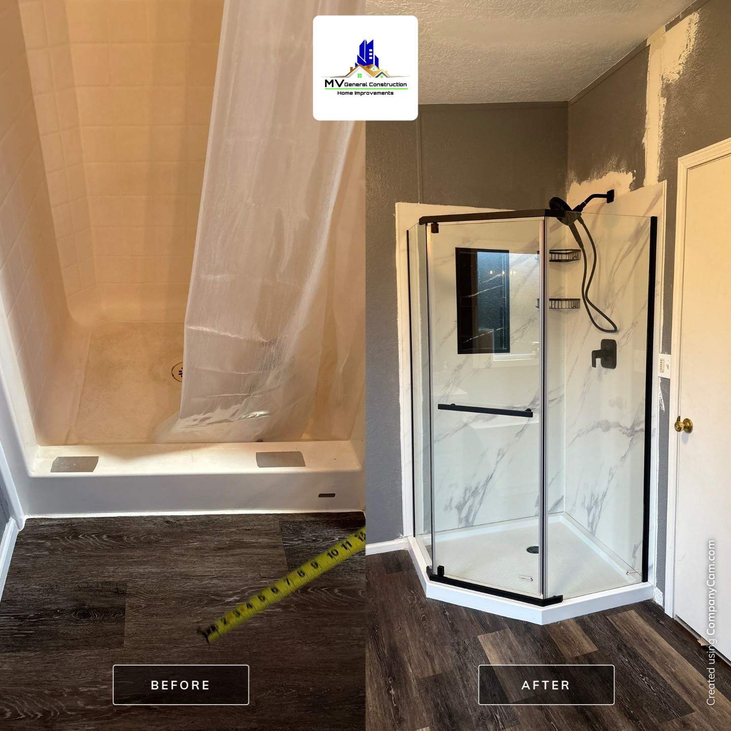23567 - Shower Remodel by MV General Construction, LLC