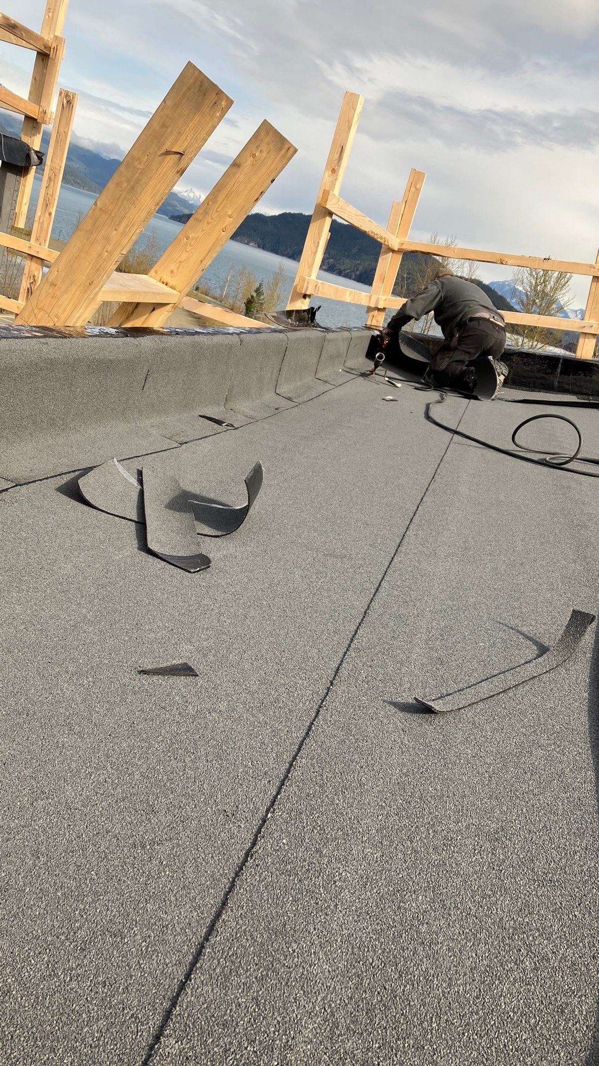 Commercial Roofing Installation using IKO 2ply sbs  by Top Notch Roofing Inc