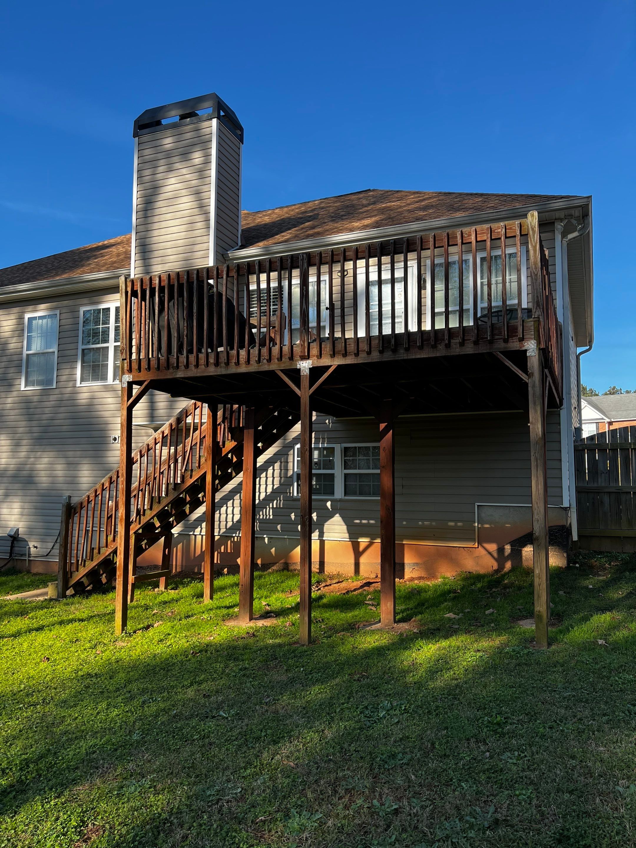 Custom Elevated Deck and Covered Porch Addition in Douglasville by Swift Home Renovations