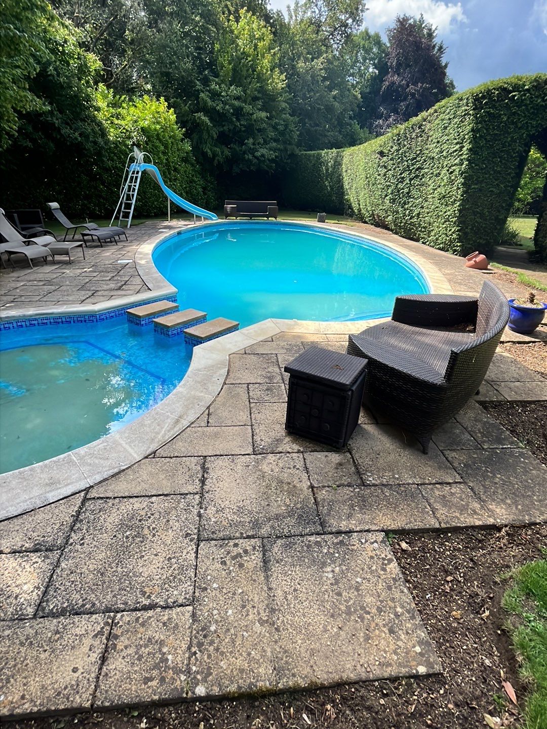 Exterior Clean - Roof - Pool  using Mosmatic FSC and Biocide by Ges Exterior Cleaning ltd